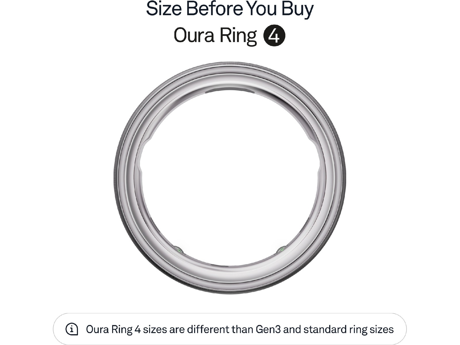 Oura Ring 4 Smart Ring str. 7 (børstet sølv) -B-Grade Demo tilbehør til mobiler & klokker