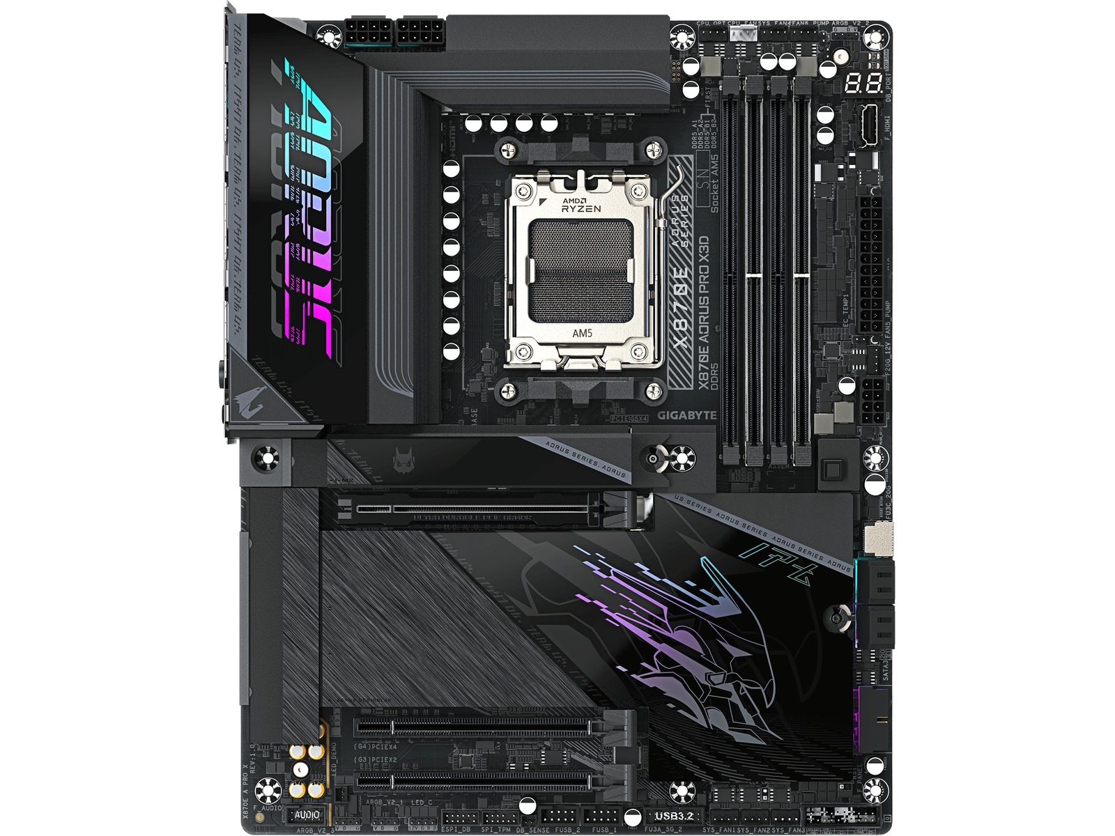 Gigabyte X870E AORUS PRO X3D hovedkort AMD Socket