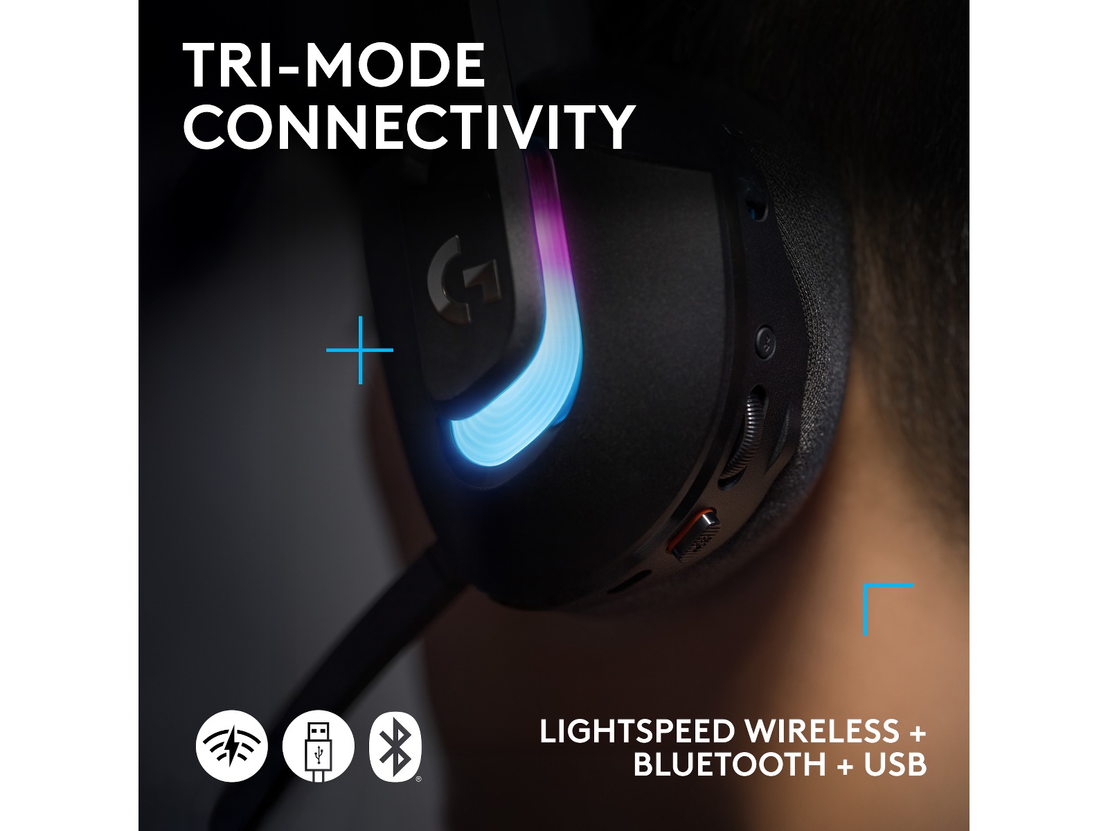 Logitech G522 Lightspeed Trådløst Gaming Headset (sort) -B-Grade Demo headset