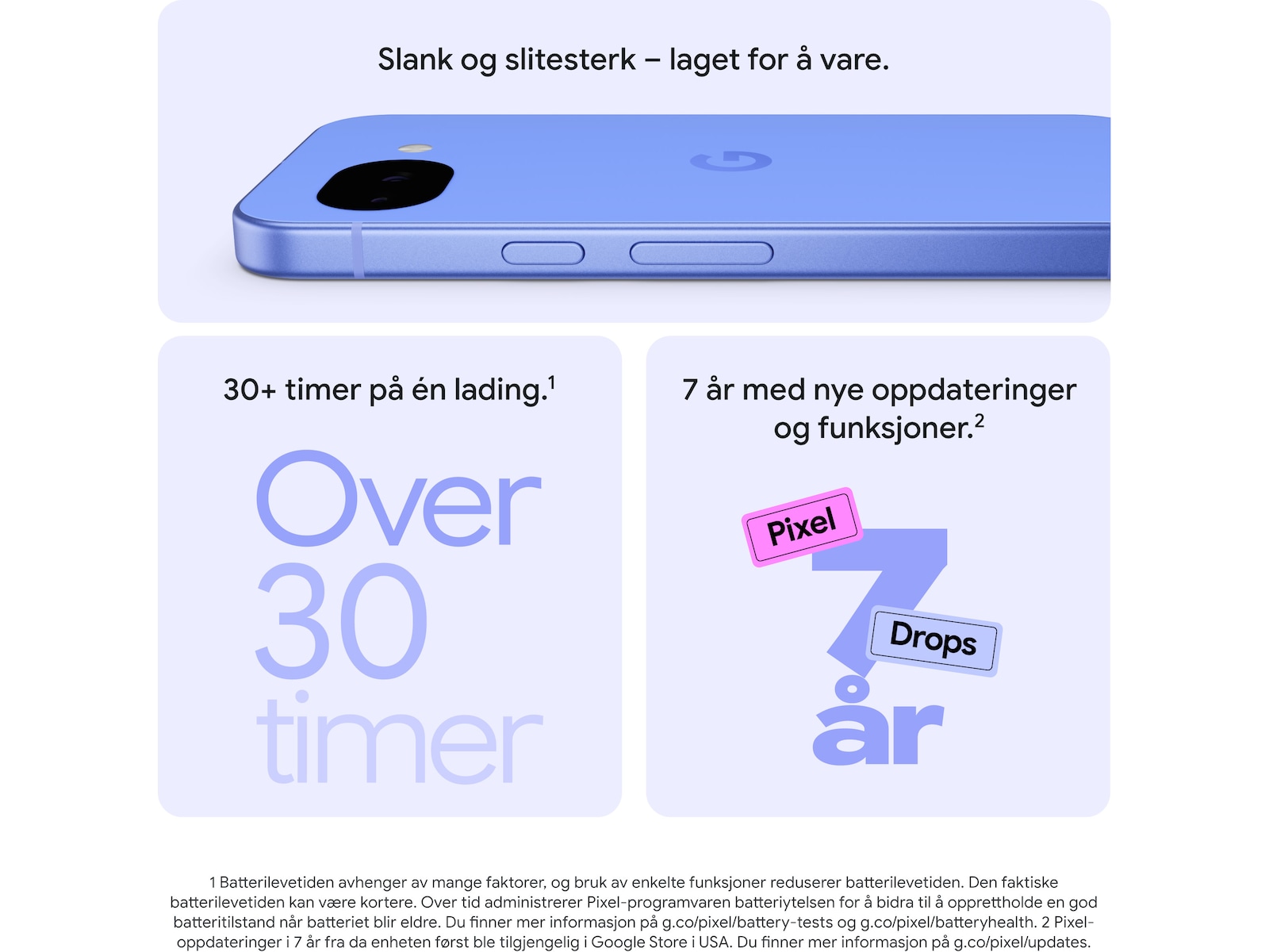 Google Pixel 10a 128GB (fog) Mobiltelefoner