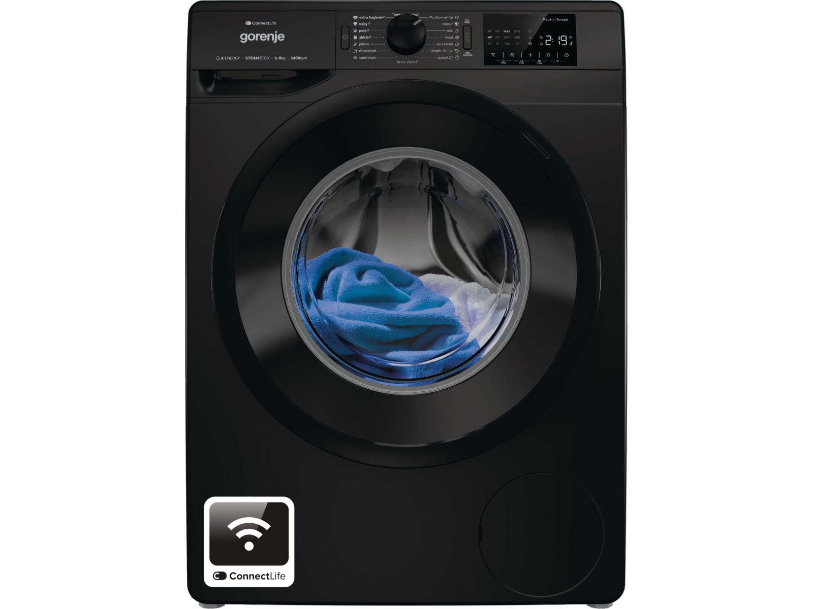 Gorenje WPNEI84A1SW/B Vaskemaskin (sort) -B-Grade Demo vask & tørk