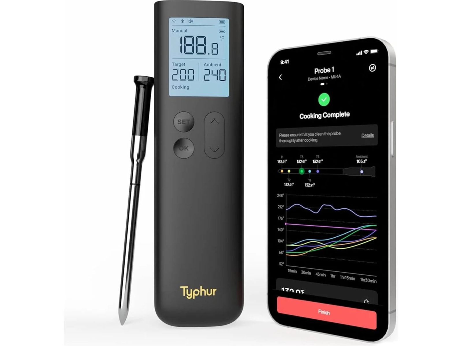 Typhur Sync Gold Lite kjøttermometer Andre kjøkkenapparater