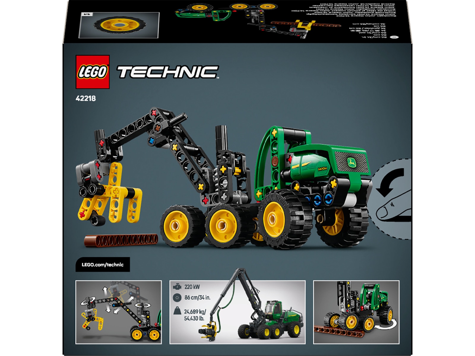 LEGO Technic John Deere 1470H skogsmaskin 42218 LEGO