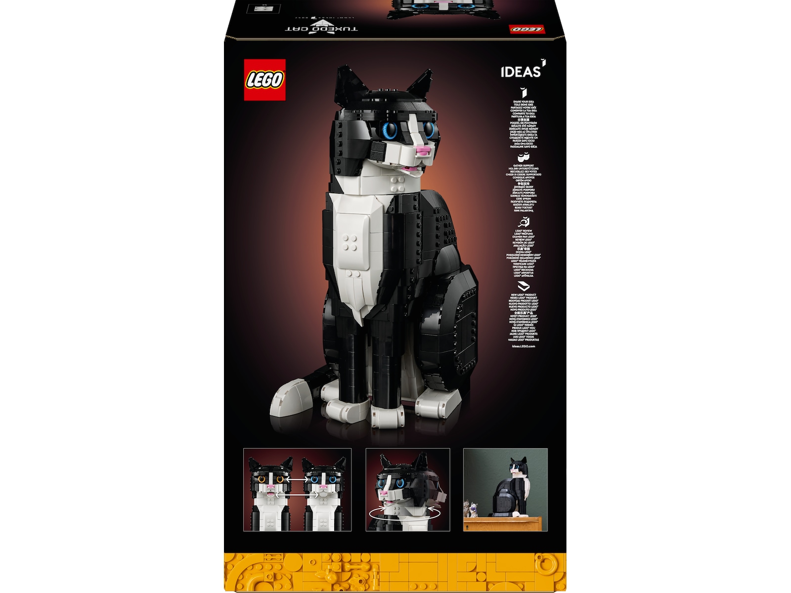 LEGO Icons svartvit katt 21349 LEGO
