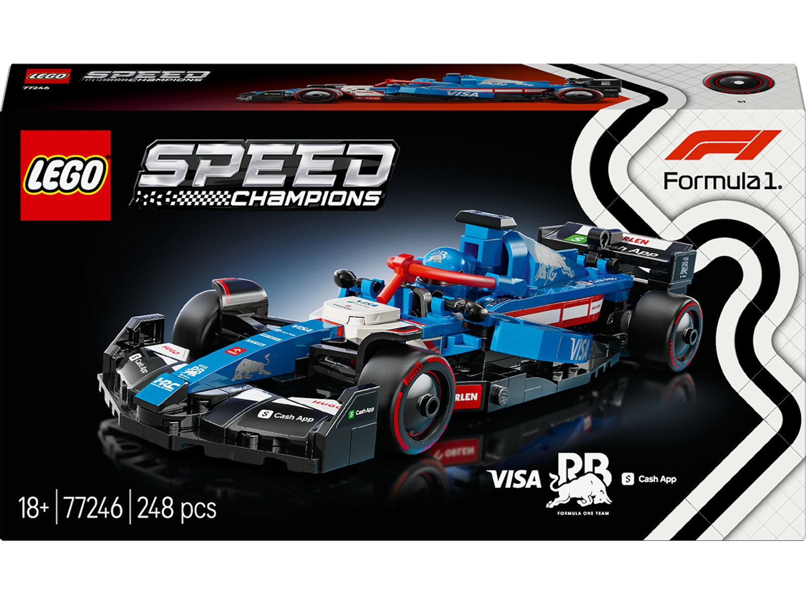 LEGO Speed Champions Visa Cash App RB VCARB 01 F1 racerbil 77246 LEGO
