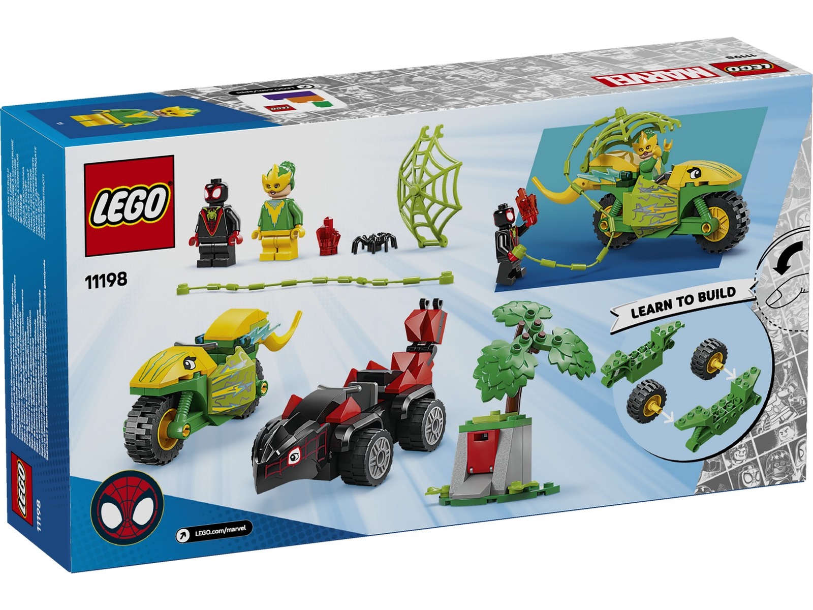 LEGO Spidey dinosaurkjøretøyjakt med Spin og Electro 11198 LEGO