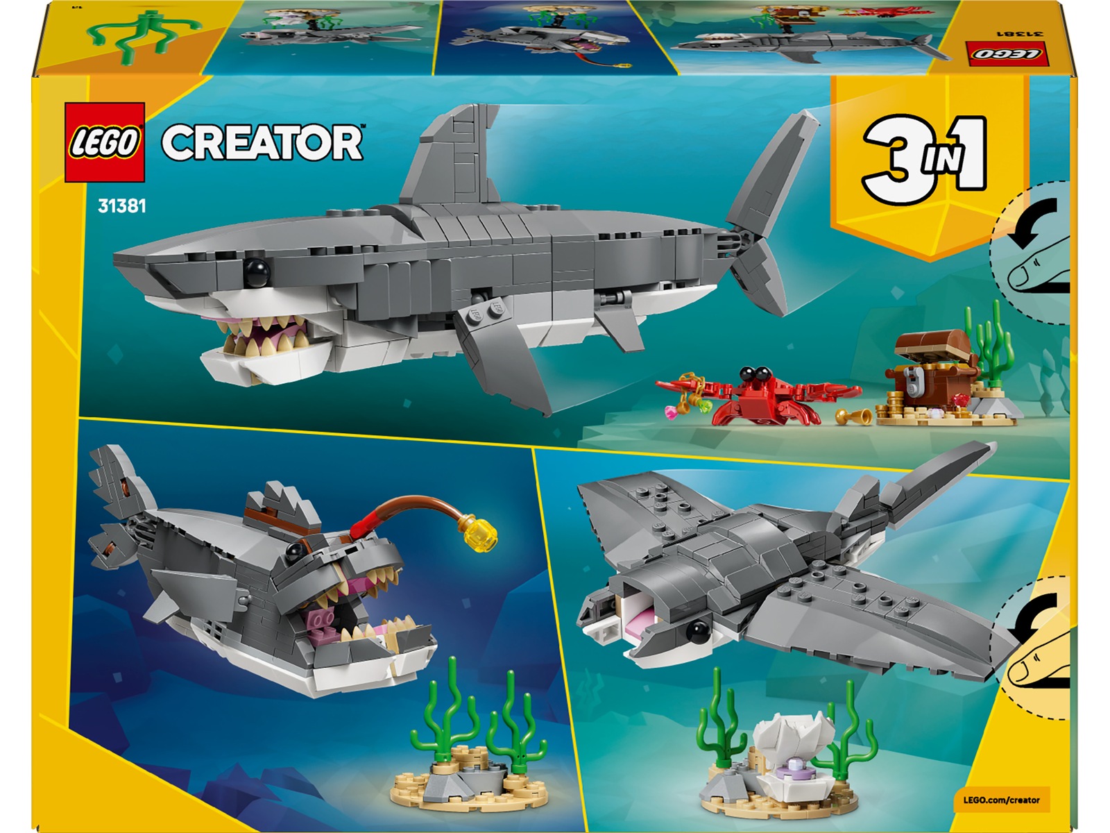 LEGO Creator villsint hai med skattekiste 31381 LEGO