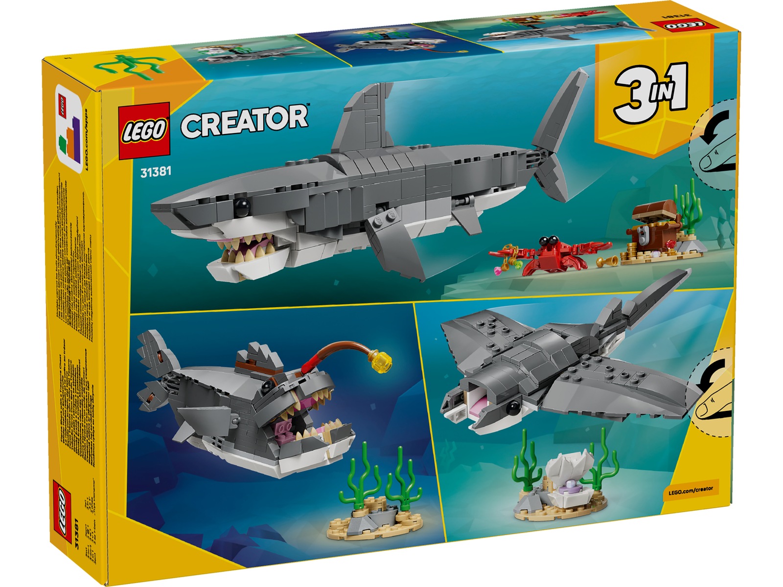LEGO Creator villsint hai med skattekiste 31381 LEGO