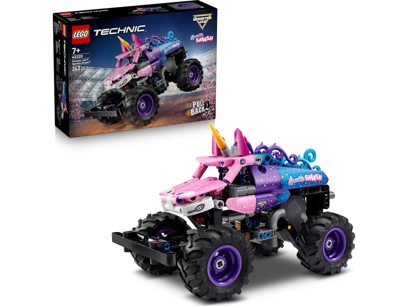LEGO Technic Monster Jam Sparkle Smash trekk-opp 42220 LEGO