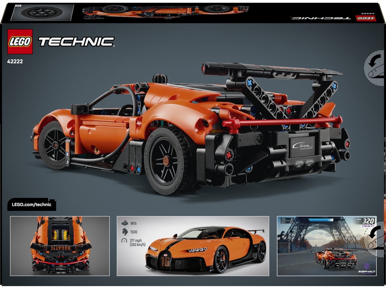 LEGO Technic Bugatti Chiron Pur Sport-hyperbil 42222 LEGO