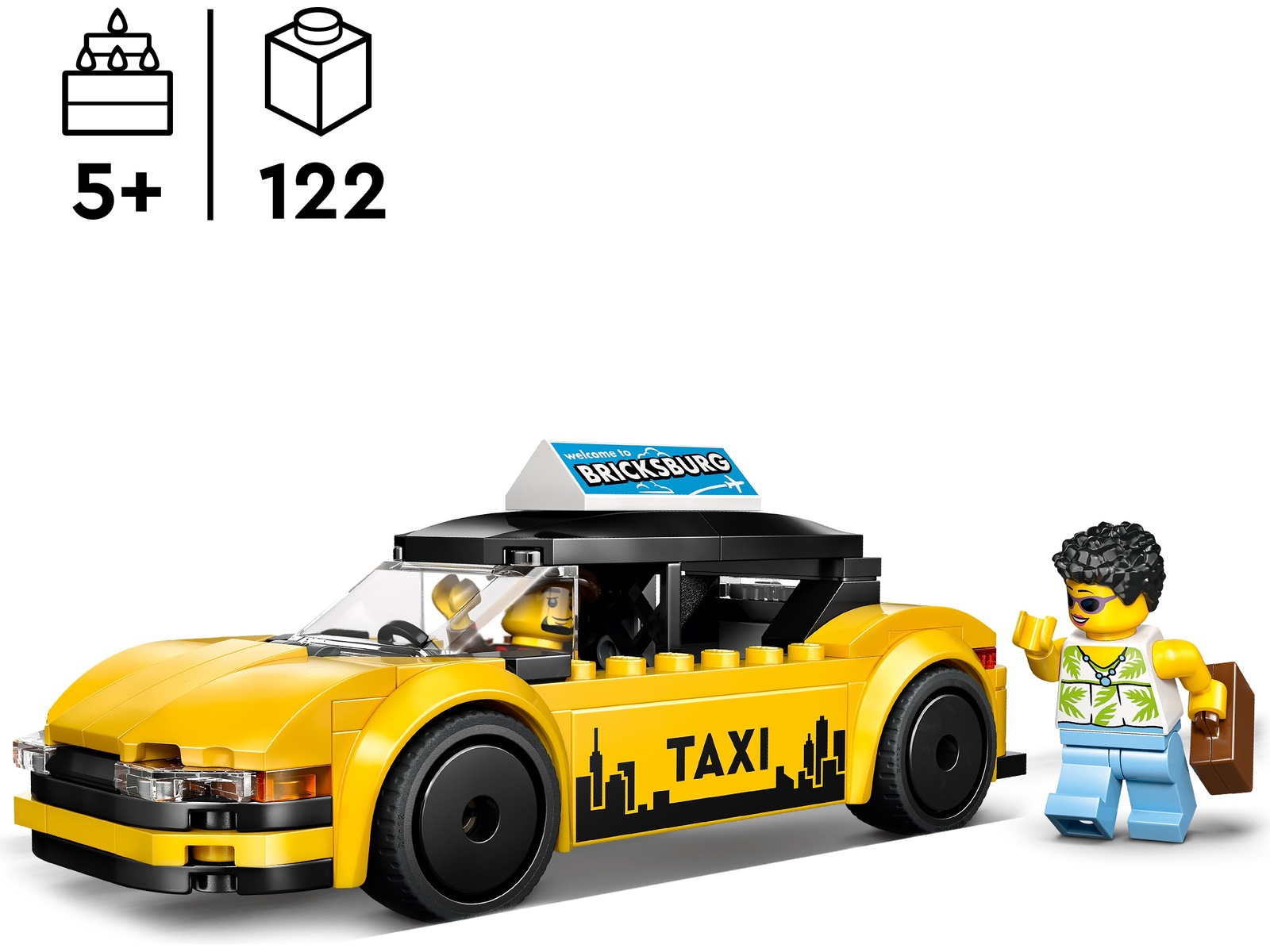 LEGO City Great Vehicles taxi 60487 (gul) LEGO