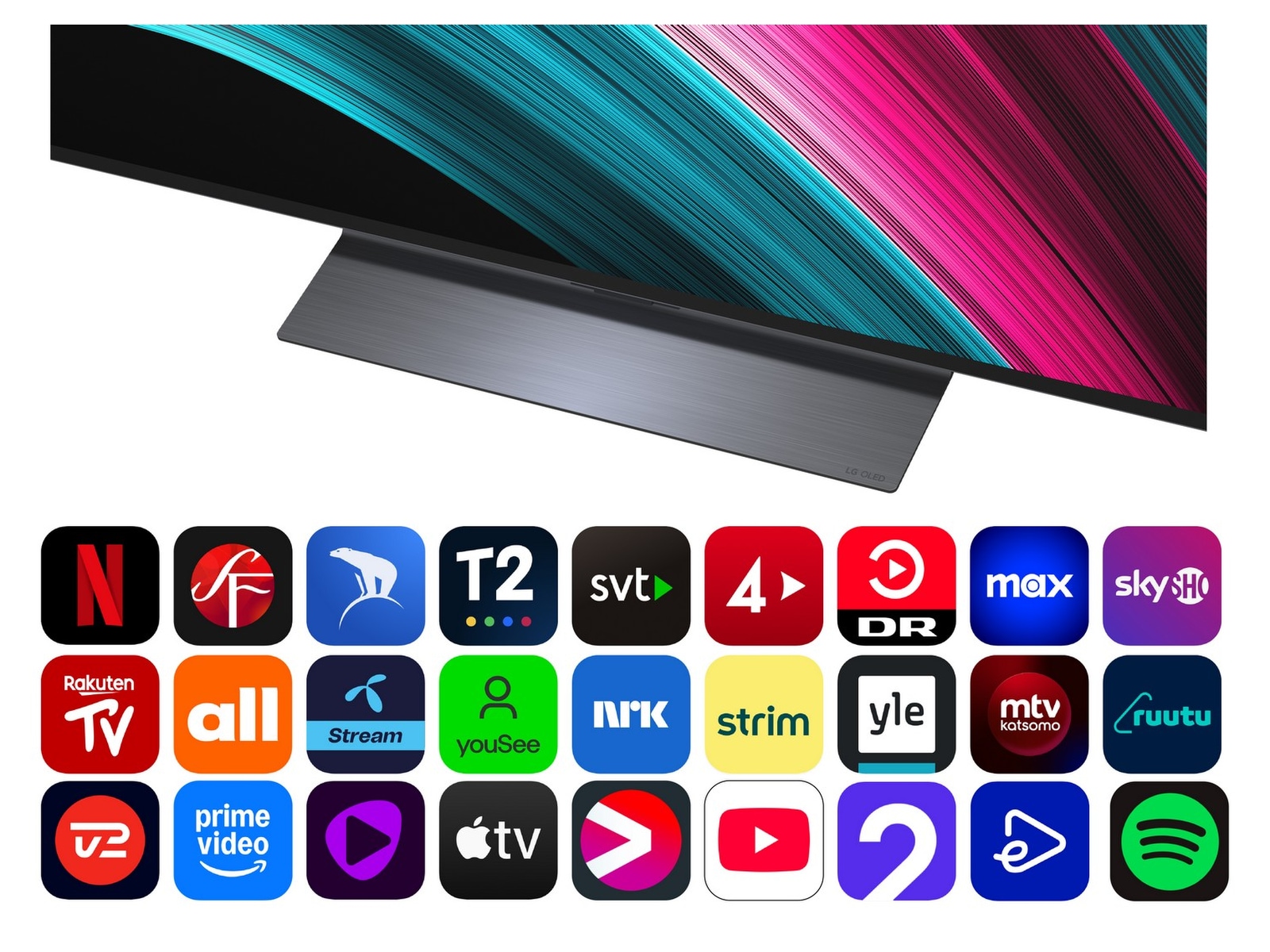 55 tommer LG OLED C5 AI 4K Smart TV 2025 -B-Grade Demo TV/projektor