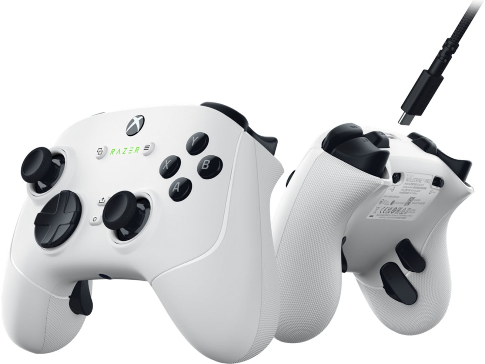 Razer Wolverine V3 Pro trådløs kontroller for Xbox X/S & PC (hvit) Tilbehør til spillkonsoller