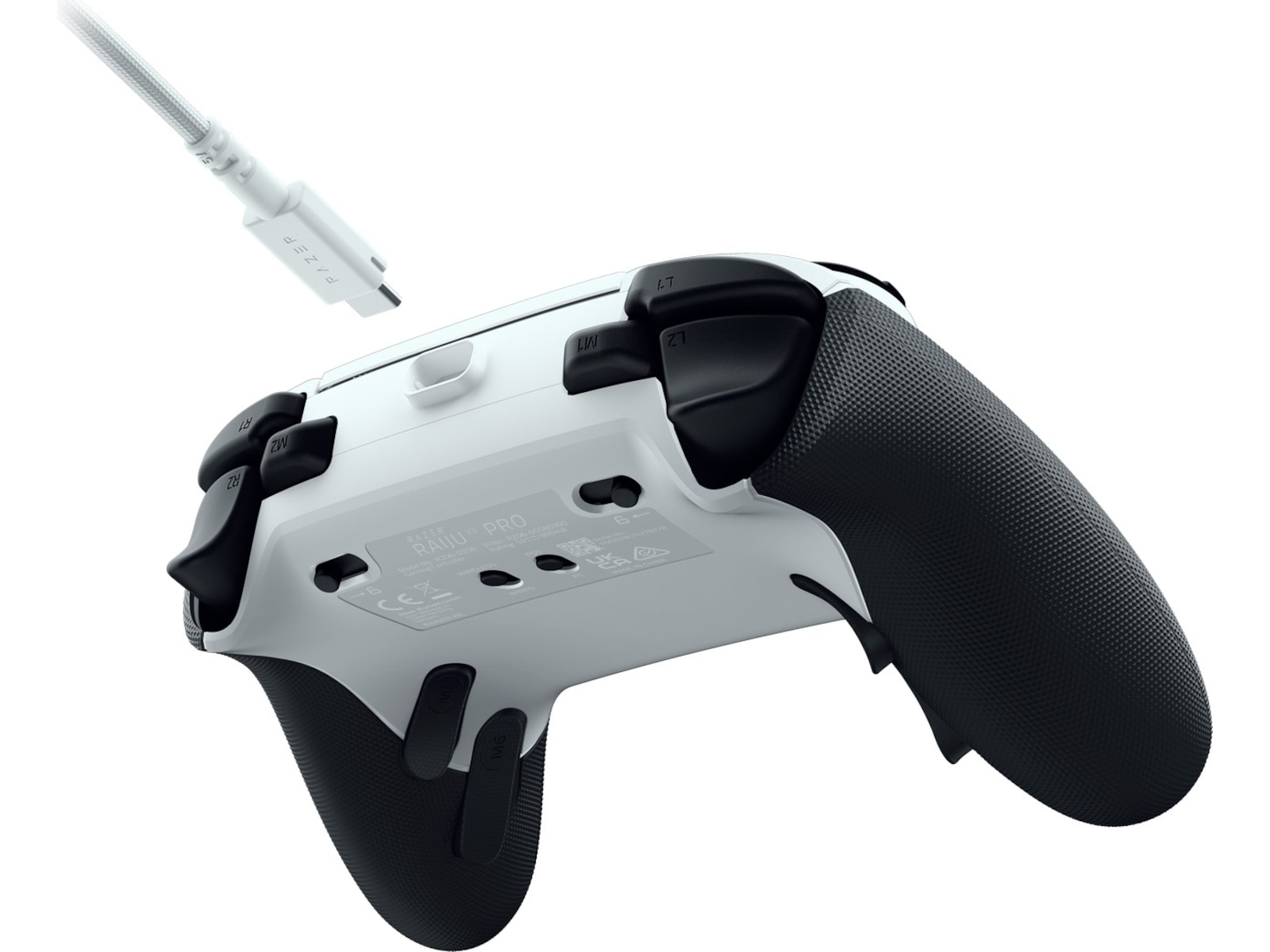 Razer Raiju V3 Pro trådløs kontroller for PS5 og PC (hvit) Tilbehør til spillkonsoller