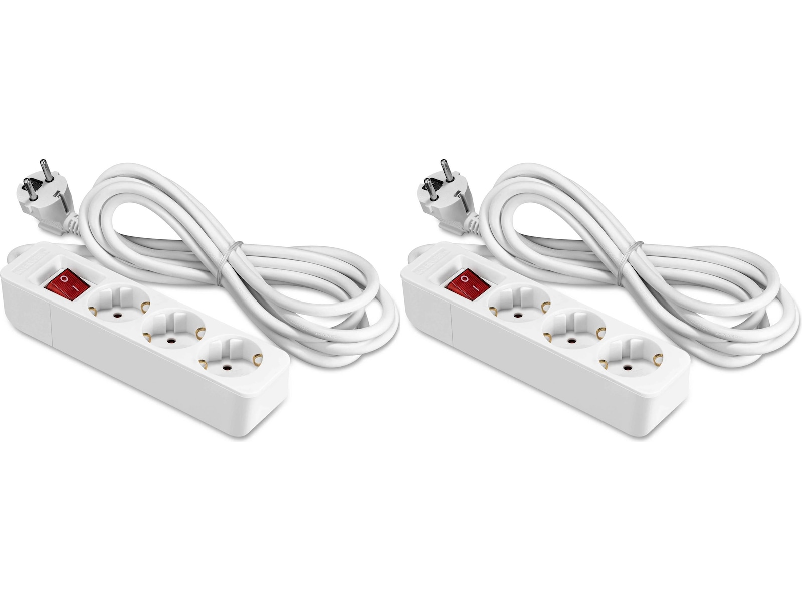 ON 3-vei strømforgrener 3m 2-pack Skjøtekabel & forgrener