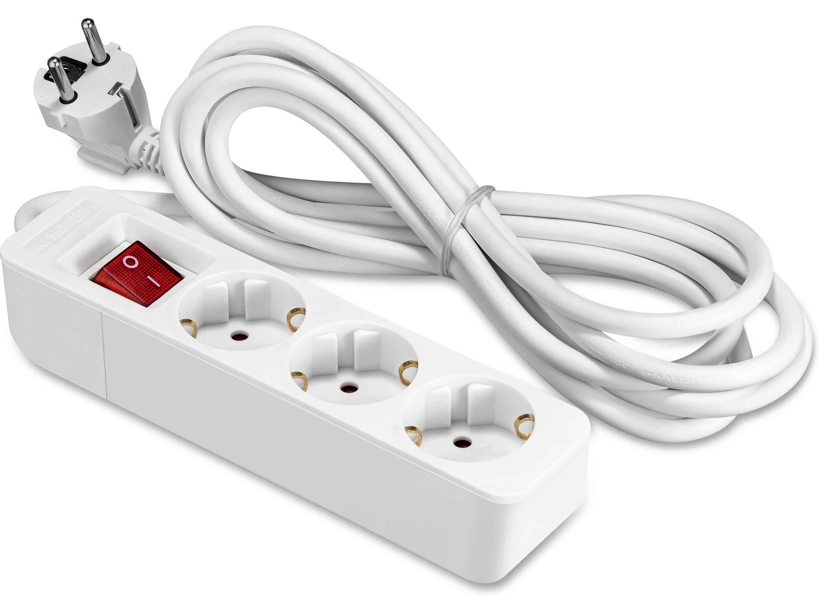 ON 3-vei strømforgrener 3m 2-pack Skjøtekabel & forgrener