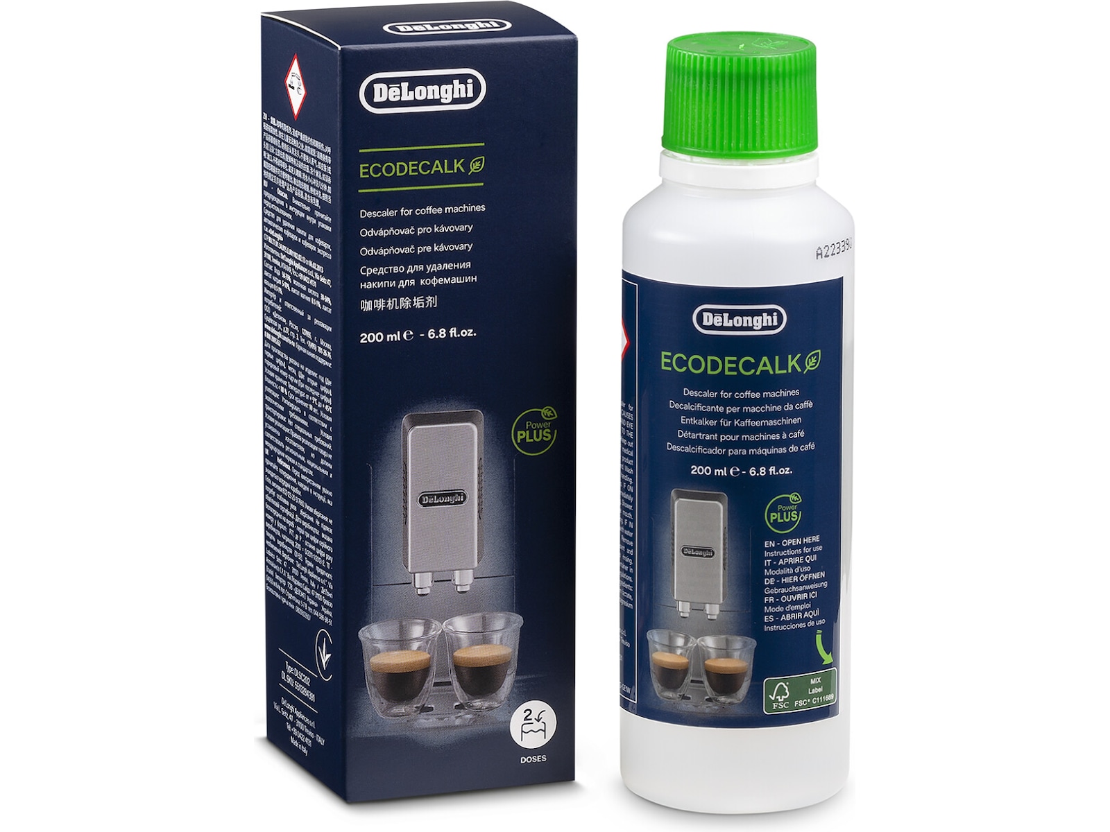 DeLonghi DLSC202 avkalkningsmiddel 200 ml Tilbehør til kaffemaskiner