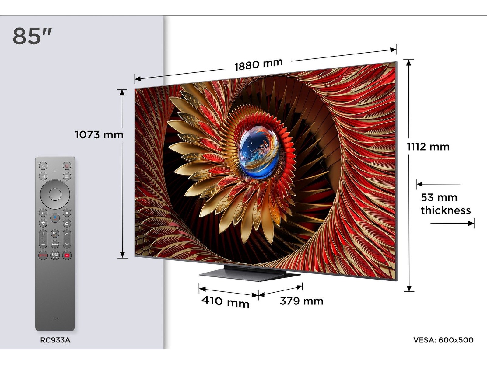 TCL 85" C8K 4K QD-Mini LED Google TV -B-Grade Demo TV/projektor