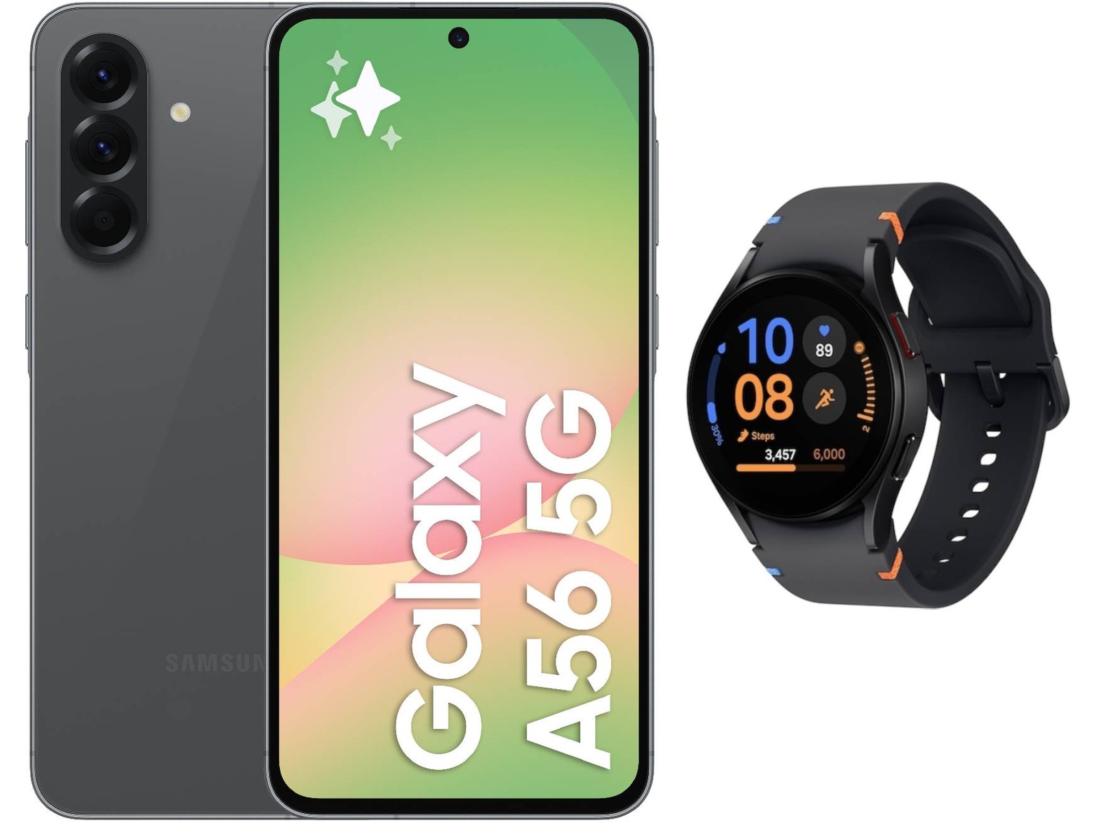 Samsung Galaxy A56 5G 128GB (awesome graphite) + Watch FE Mobiltelefoner