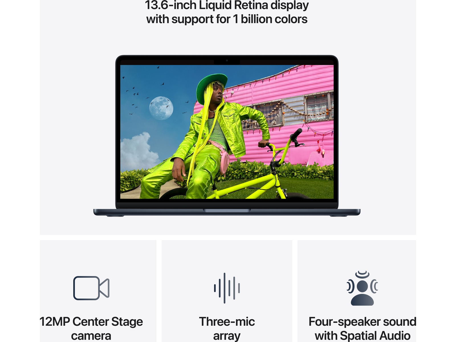MacBook Air 13" M5 (2026) 1TB (midnatt) PC - Bærbar / laptop