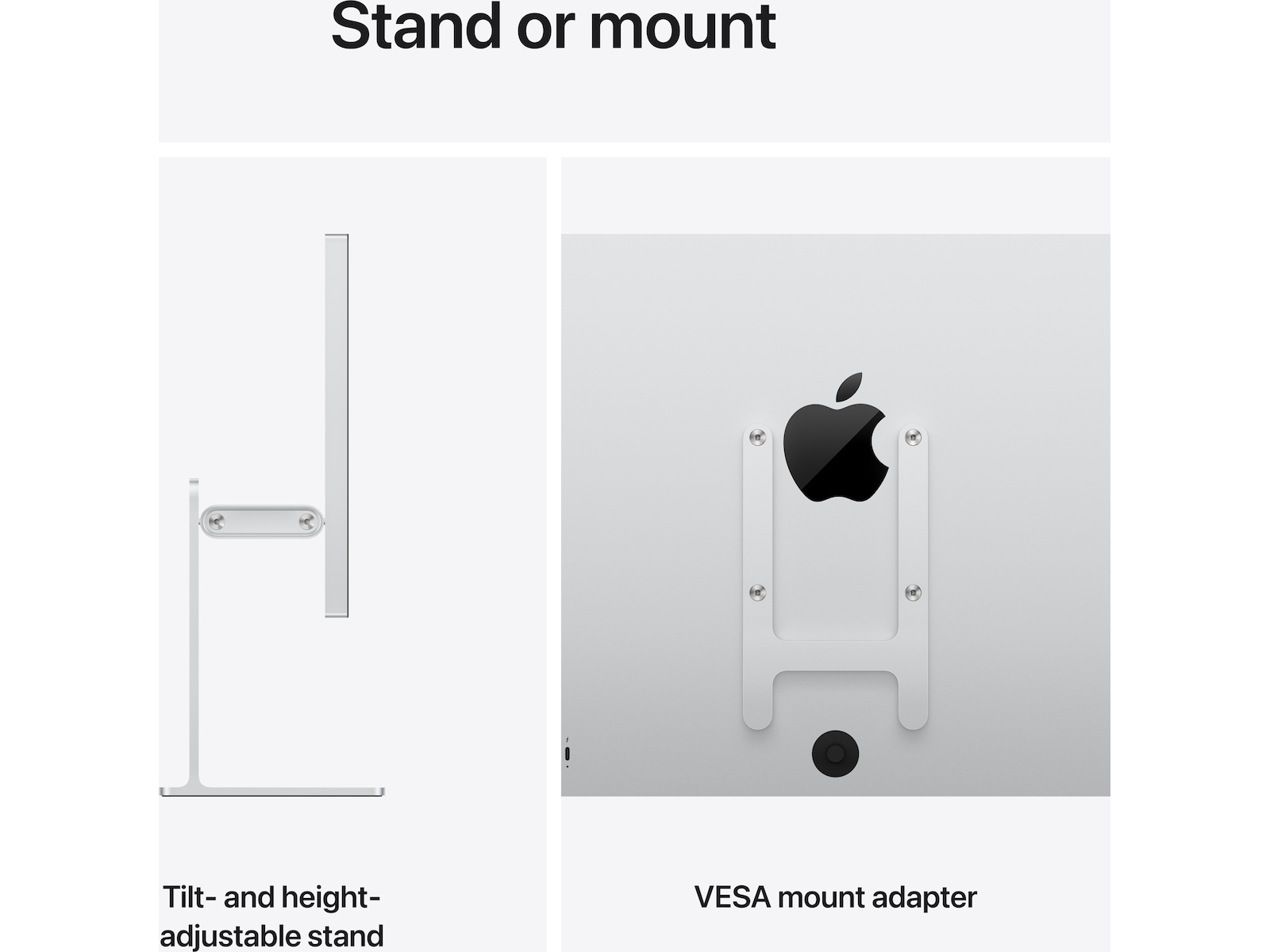 Apple Studio Display XDR (2026) Nano-Texture Glass - stativ med vinkel- og høydejustering Skjermer