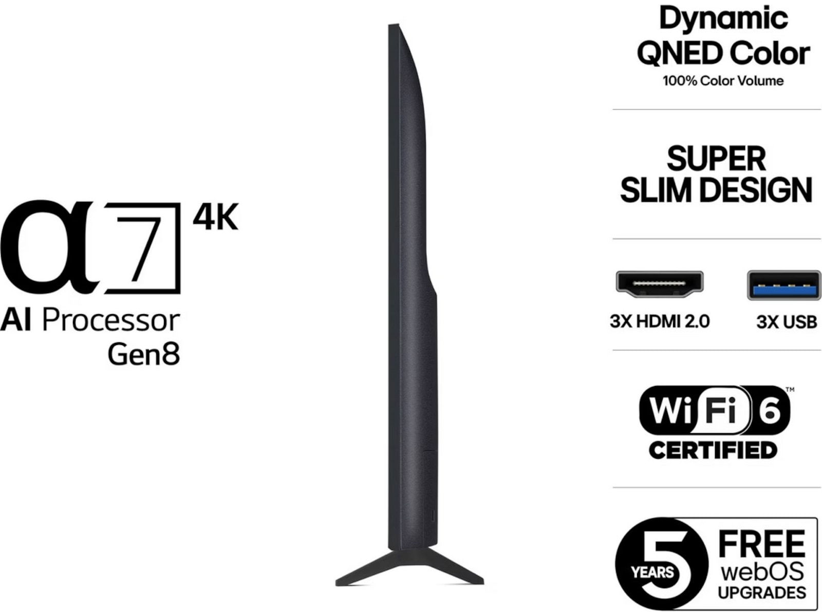 LG 50'' QNED7E AI 4k Smart TV 50QNED7EA6B (2025) -B-Grade Demo TV/projektor