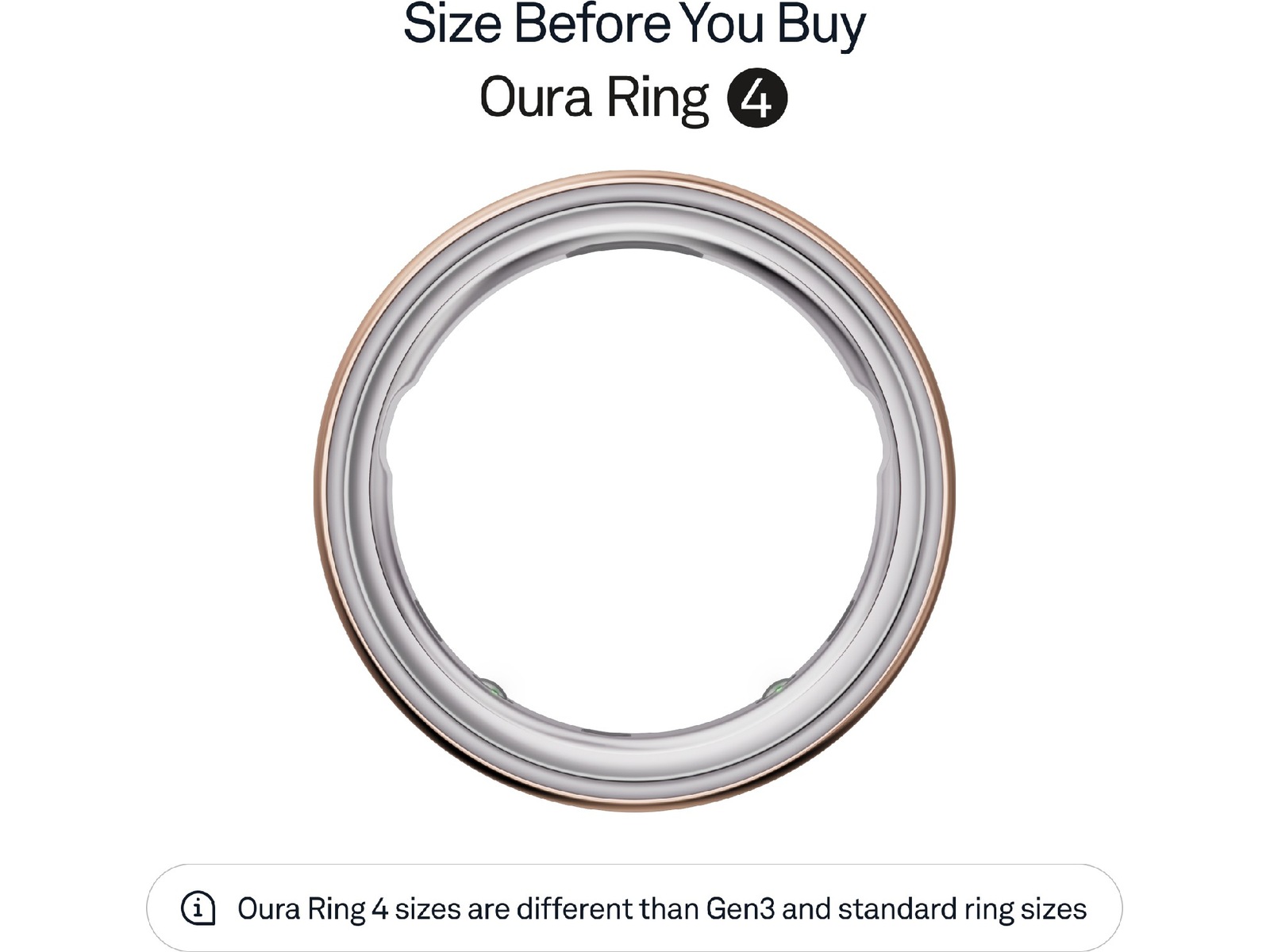 Oura Ring 4 Smart Ring str. 10 (rosegull) -B-Grade Demo tilbehør til mobiler & klokker