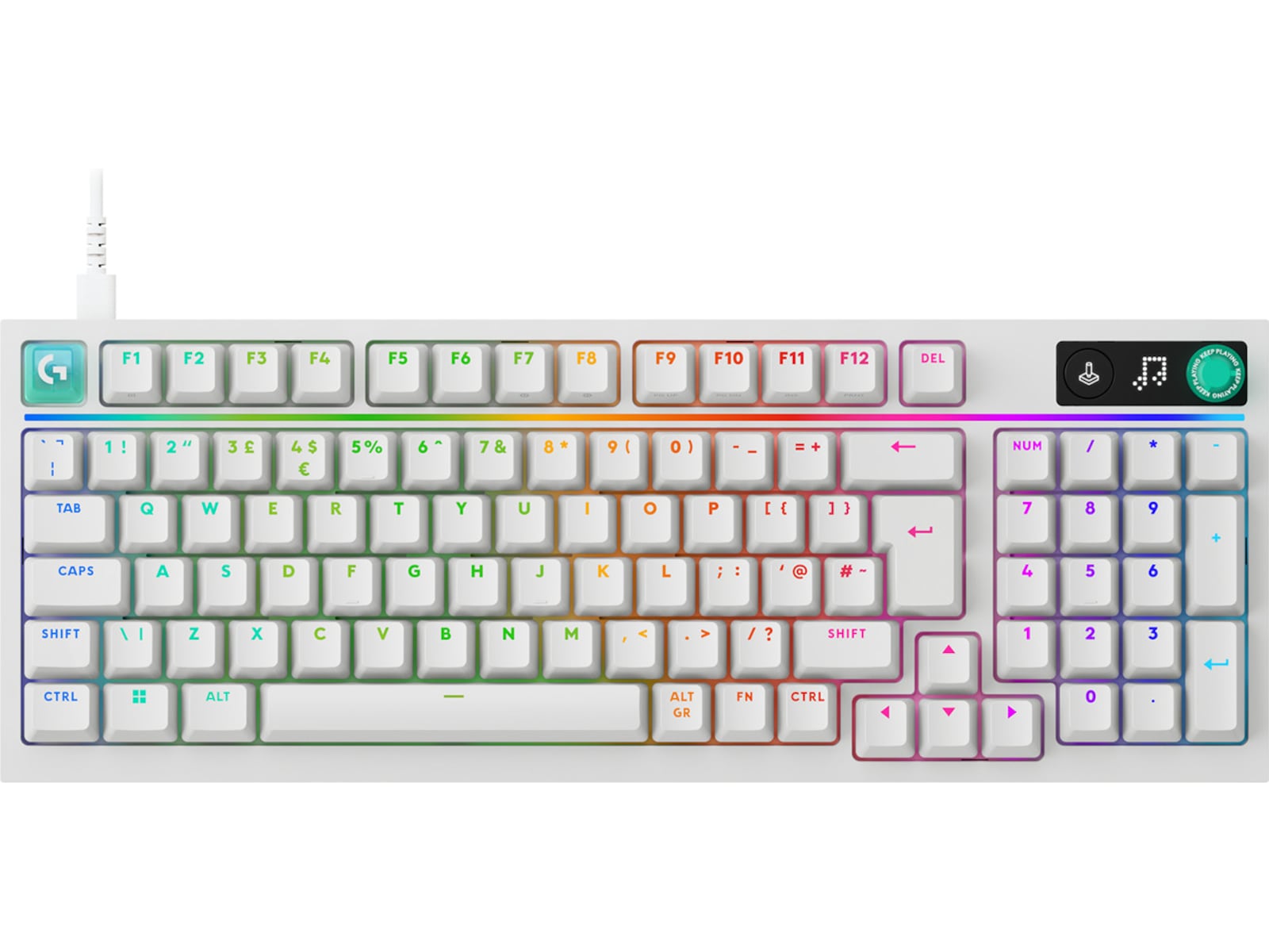 Logitech G316 X 98 Gamingtastatur (hvit) Gamingtastatur