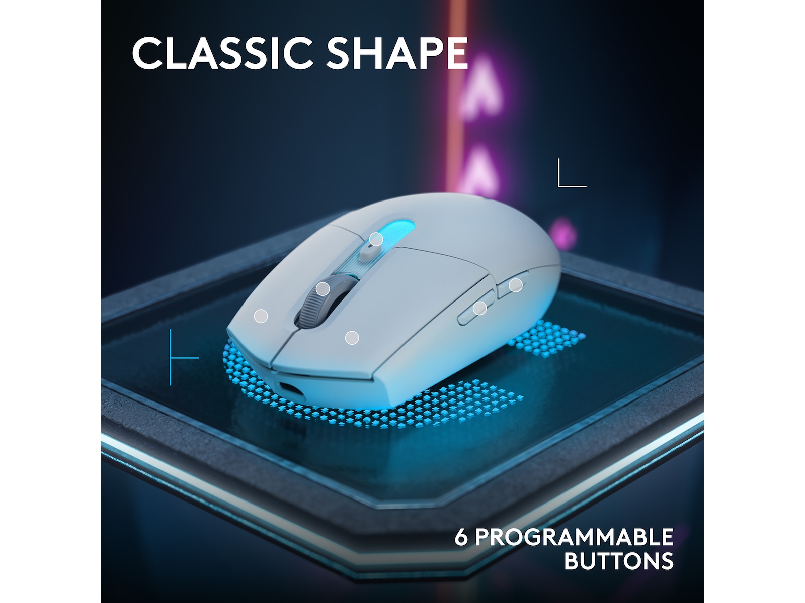 Logitech G305 X SUPERLIGHT Trådløs Gamingmus (hvit) Gamingmus
