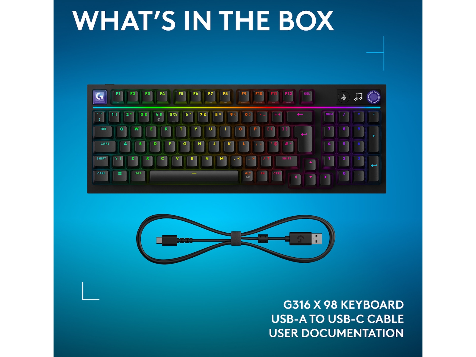 Logitech G316 X 98 Gamingtastatur (sort) Gamingtastatur