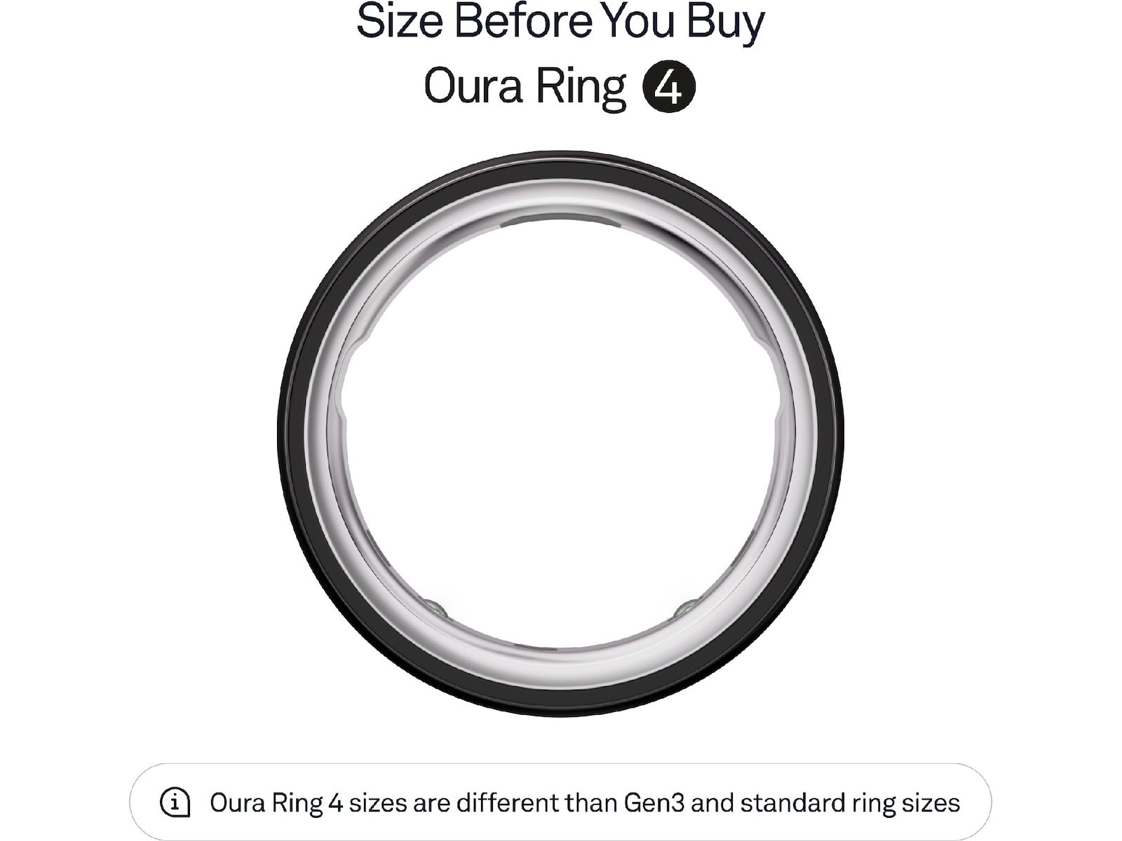 Oura Ring 4 Smart Ring str. 9 (sort) -B-Grade Demo tilbehør til mobiler & klokker
