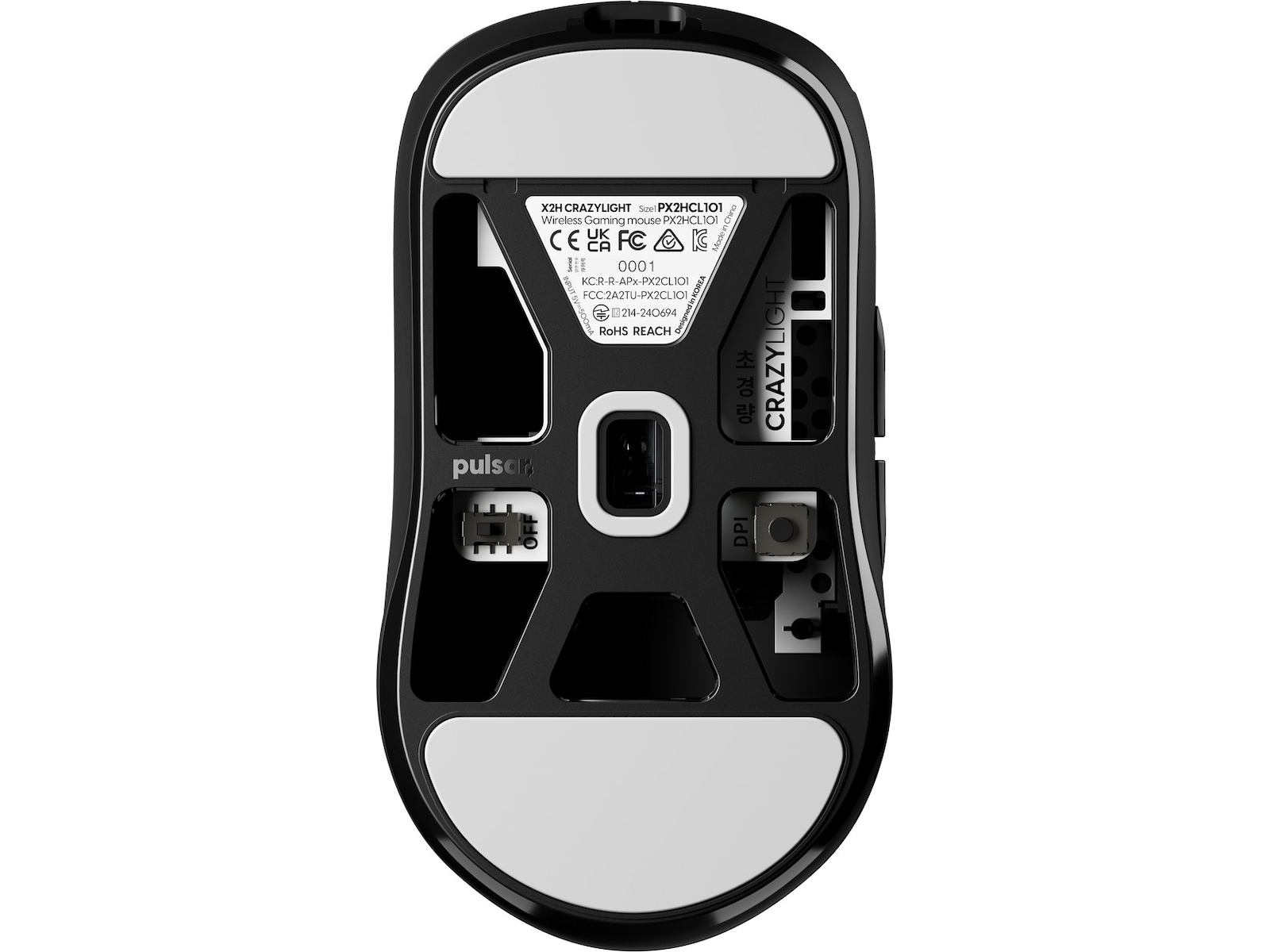 Pulsar X2H CRAZYLIGHT Mini trådløs gamingmus (jet black) -B-Grade Demo mus