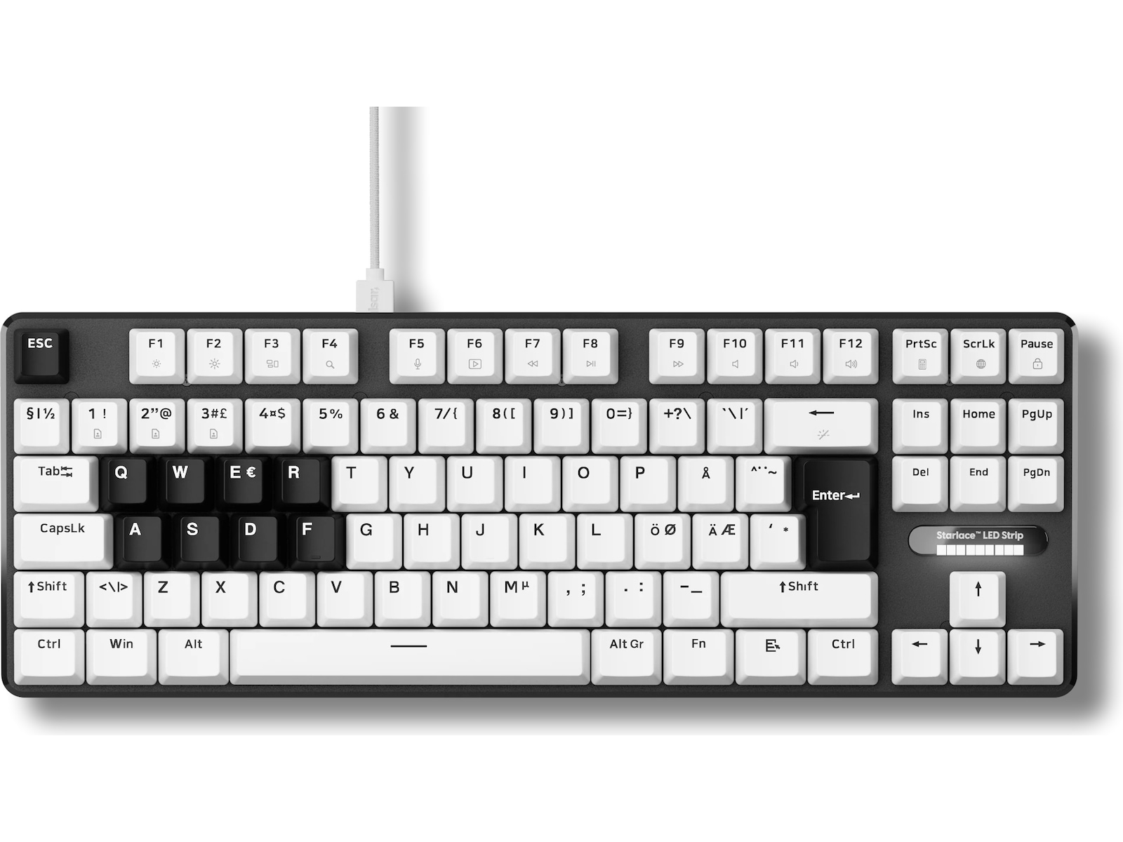 Pulsar PCMK 3 gamingtastatur HE TKL ISO (hvit) -B-Grade Demo tastatur