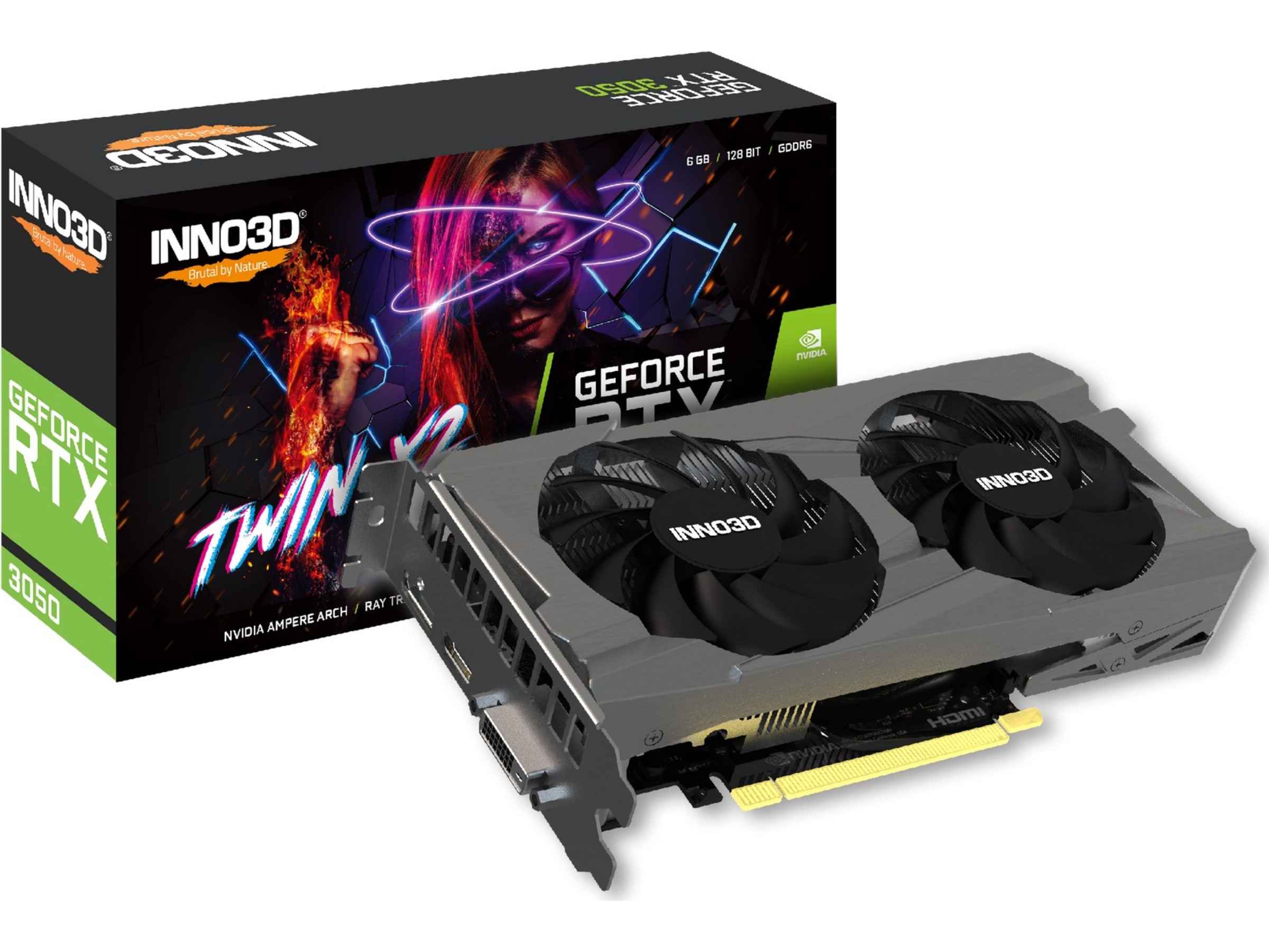 INNO3D GeForce RTX 3050 6GB TWIN X2 V2 Skjermkort