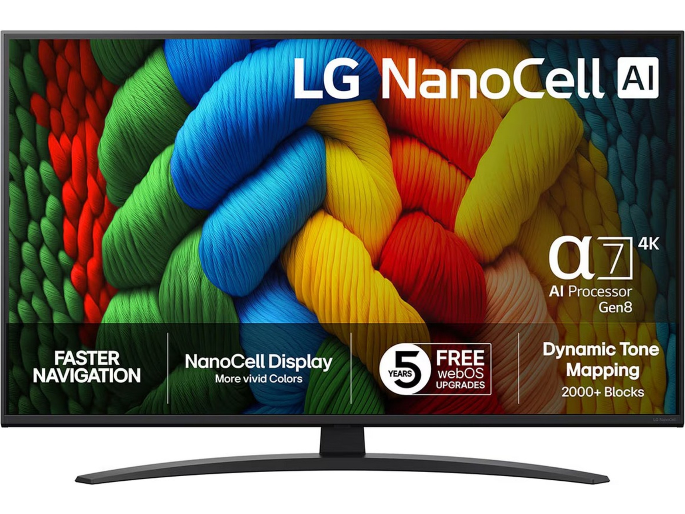 LG 86'' NANO81 NanoCell AI 4K Smart TV (2025) Over 80 tommer TV