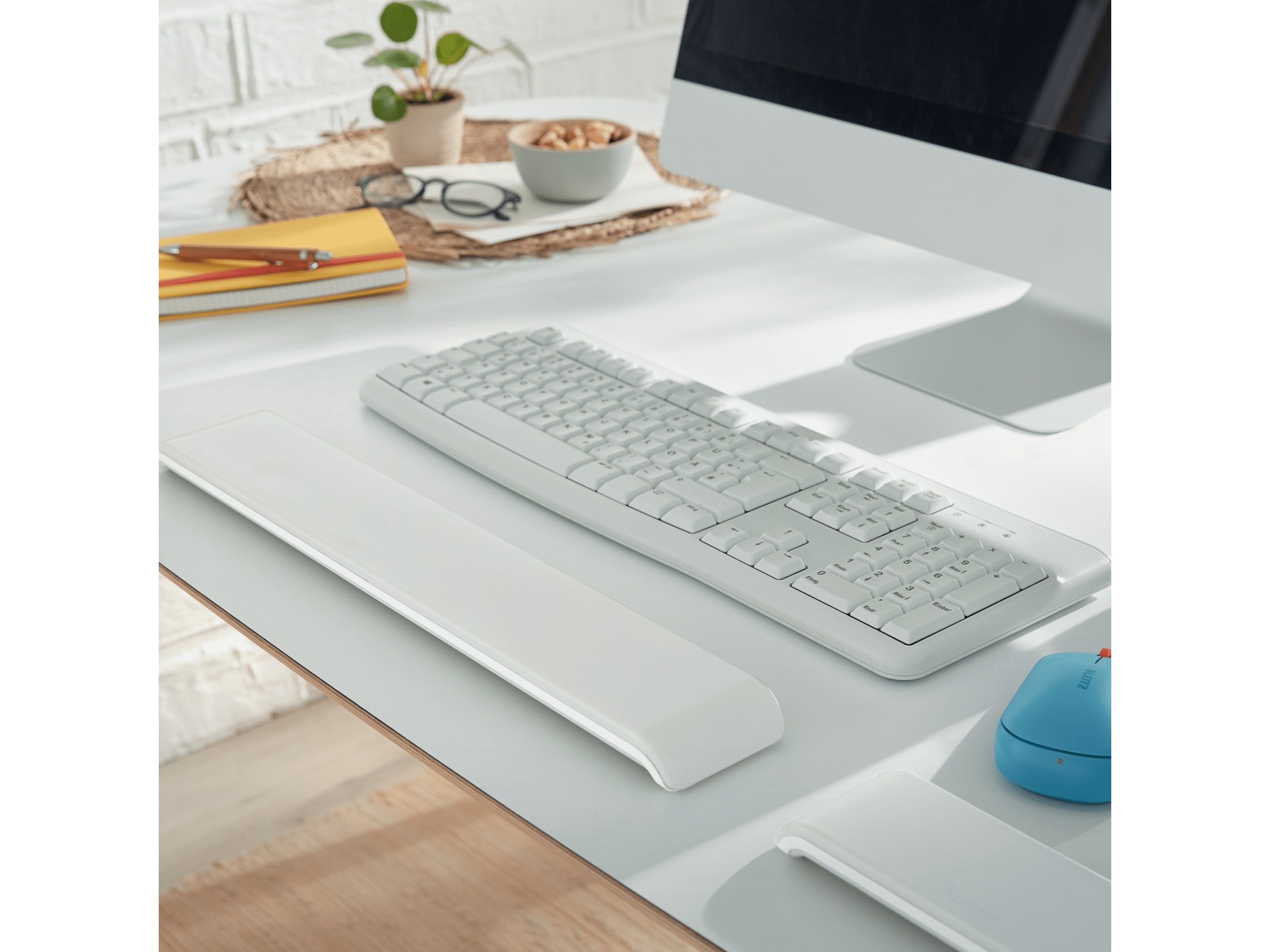 Leitz Ergo Cosy Håndleddsstøtte for tastatur (lys grå) Håndleddstøtte
