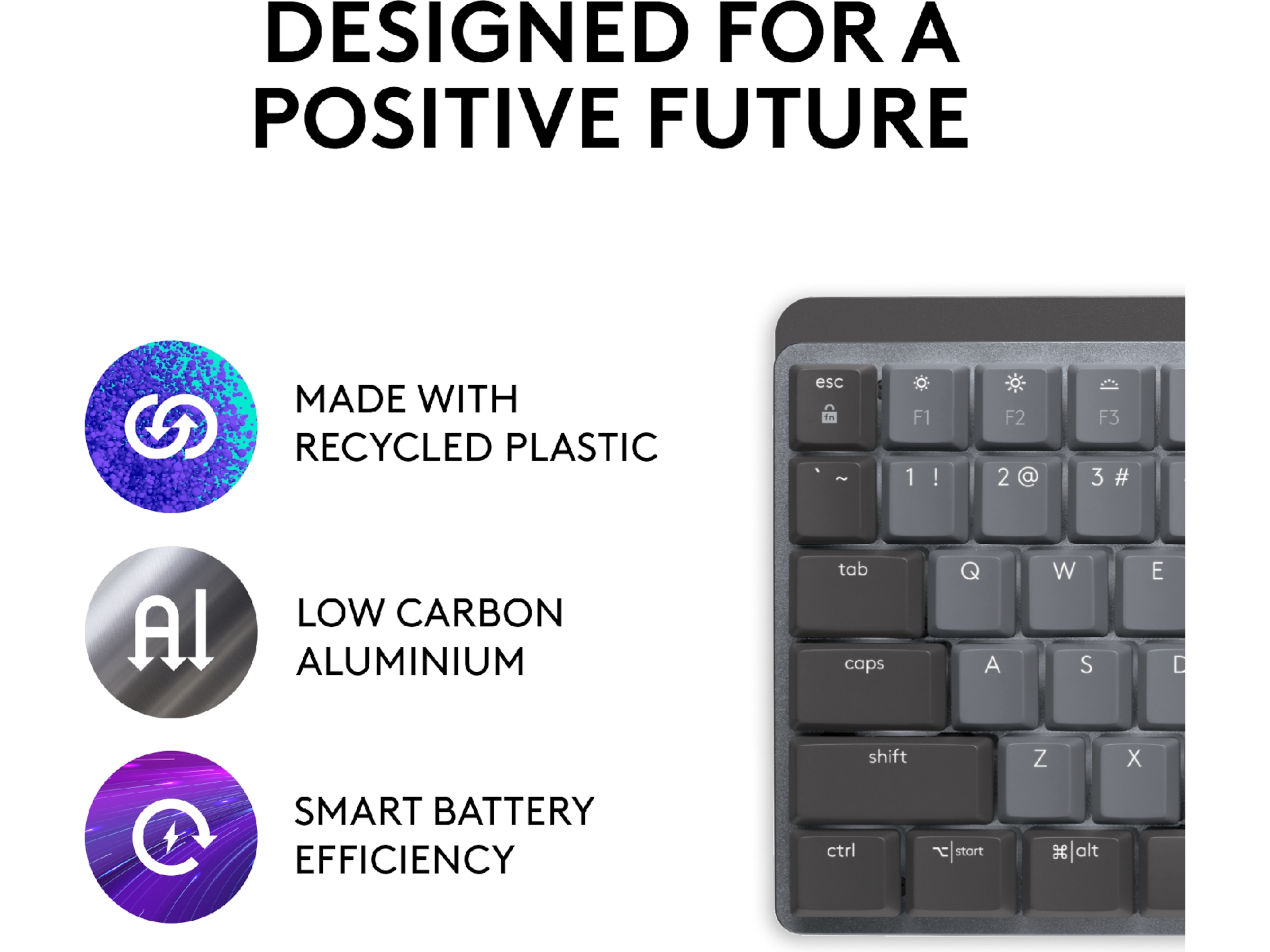 Logitech MX Mechanical Wireless Linear (graphite) Tastatur