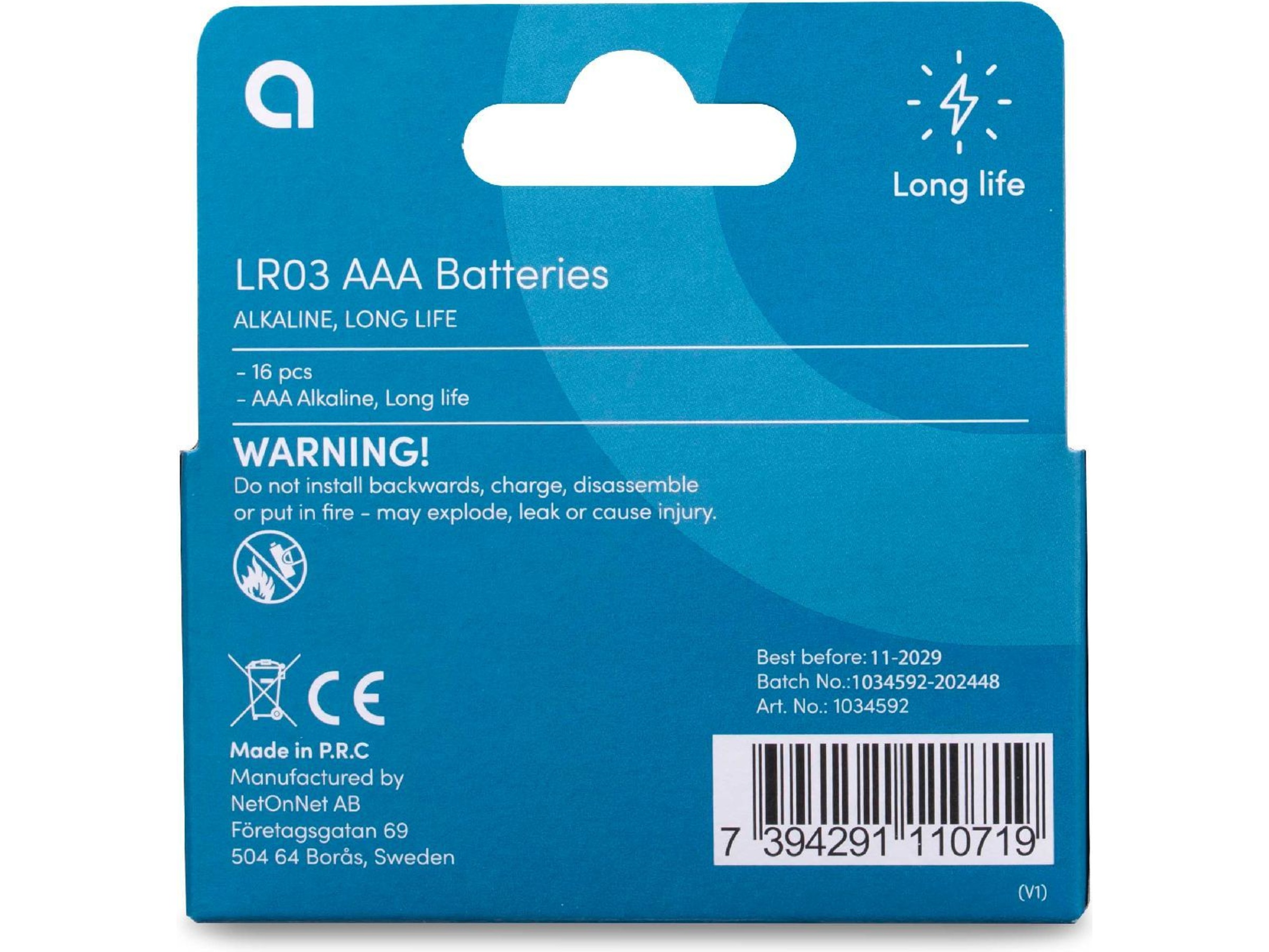 Andersson AAA batteri, 16-pk Batterier til generell bruk