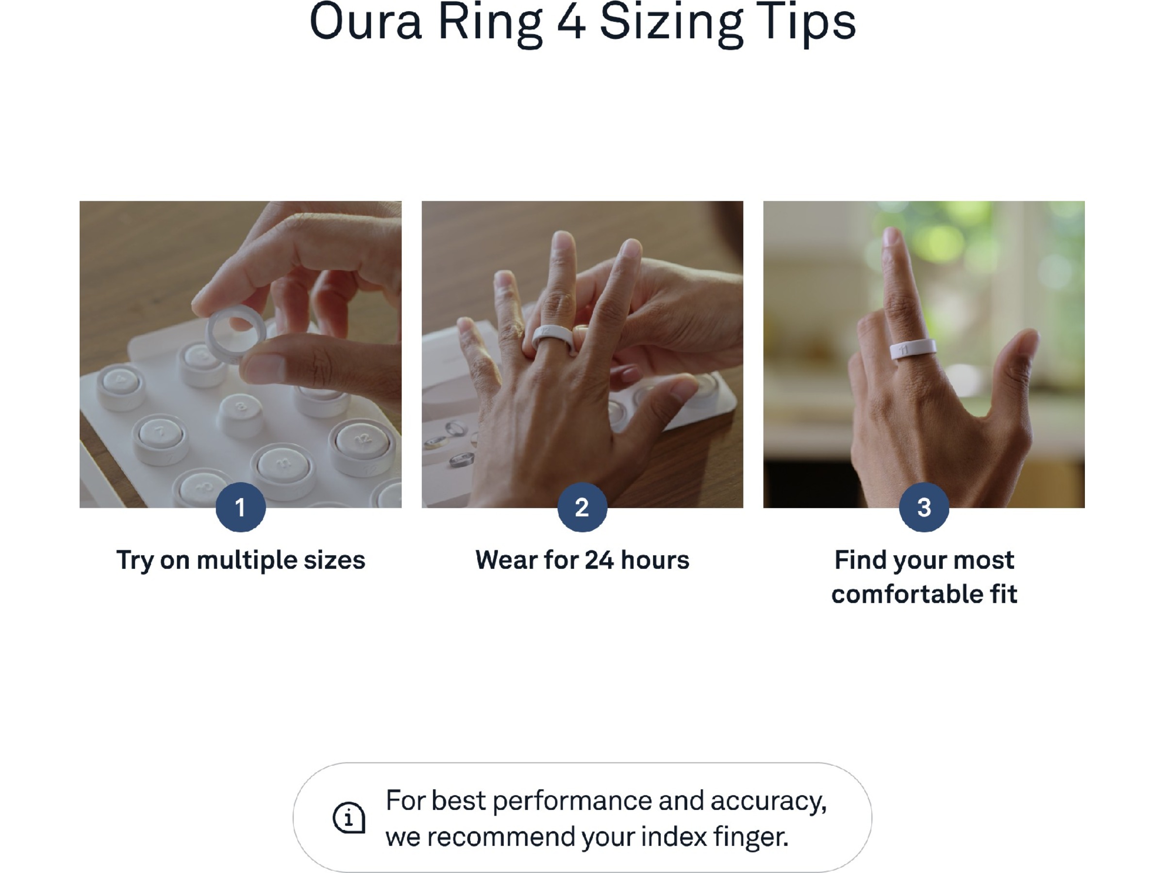 Oura Ring 4 størrelsessett Smart ring