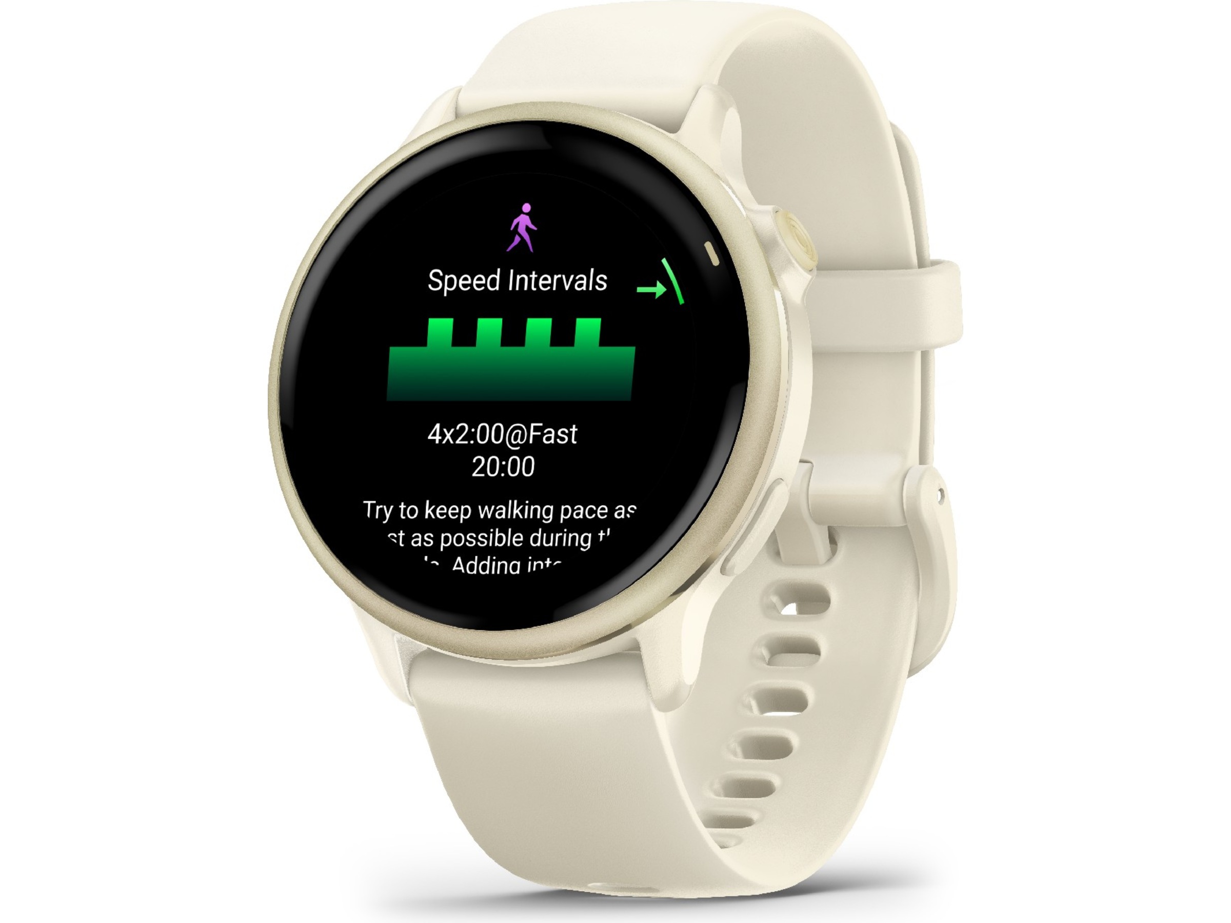 Garmin Vivoactive 6 AMOLED 42mm GPS (bone/lunar gold) Smartklokker