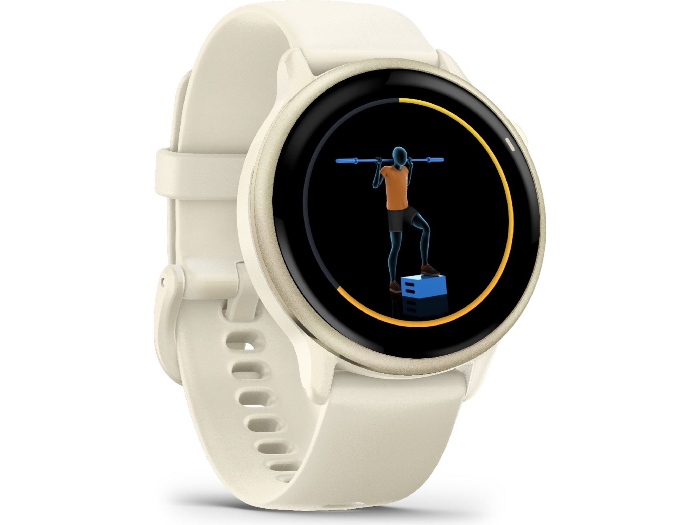 Garmin Vivoactive 6 AMOLED 42mm GPS (bone/lunar gold) Smartklokker