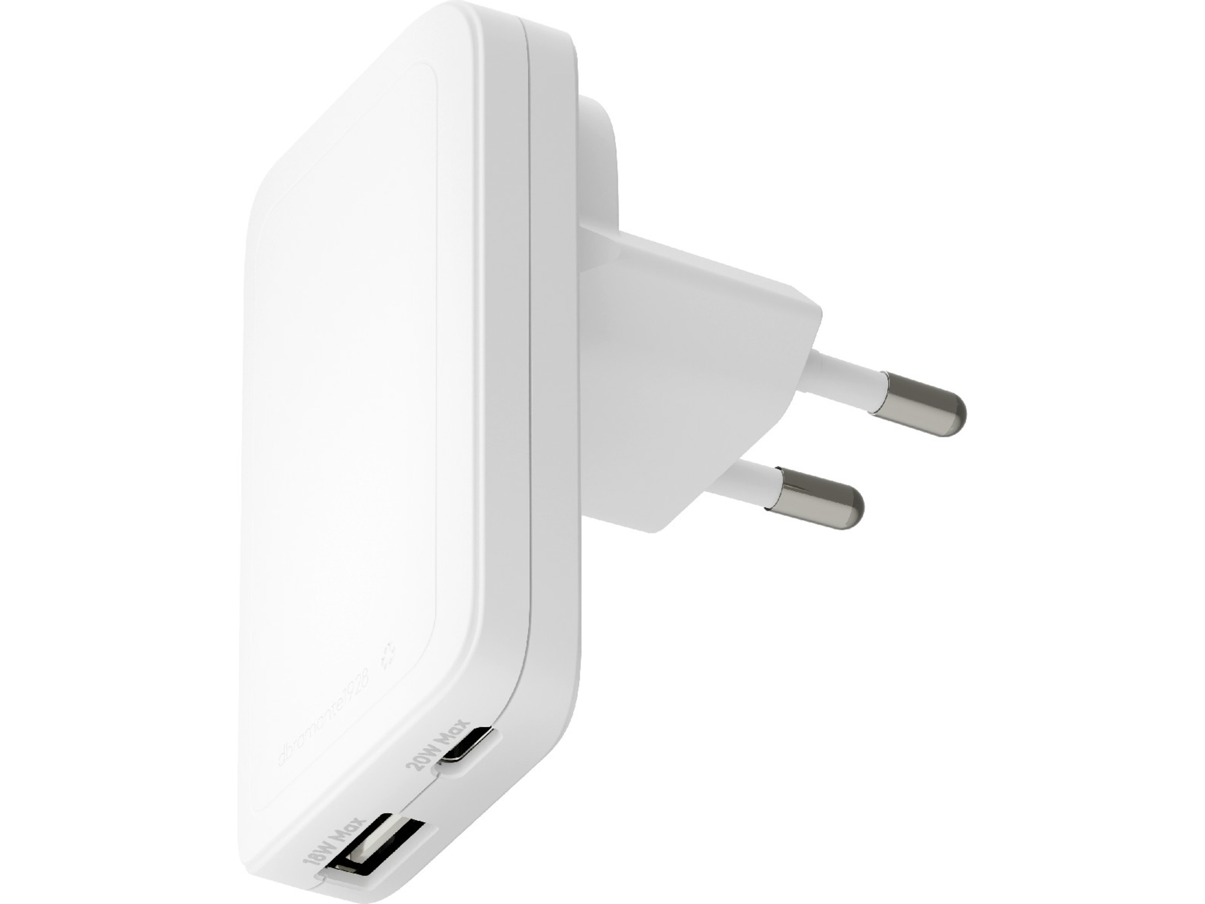 dbramante1928 re-charge Pro EU/US Slim Vegglader (hvit) Mobilladere
