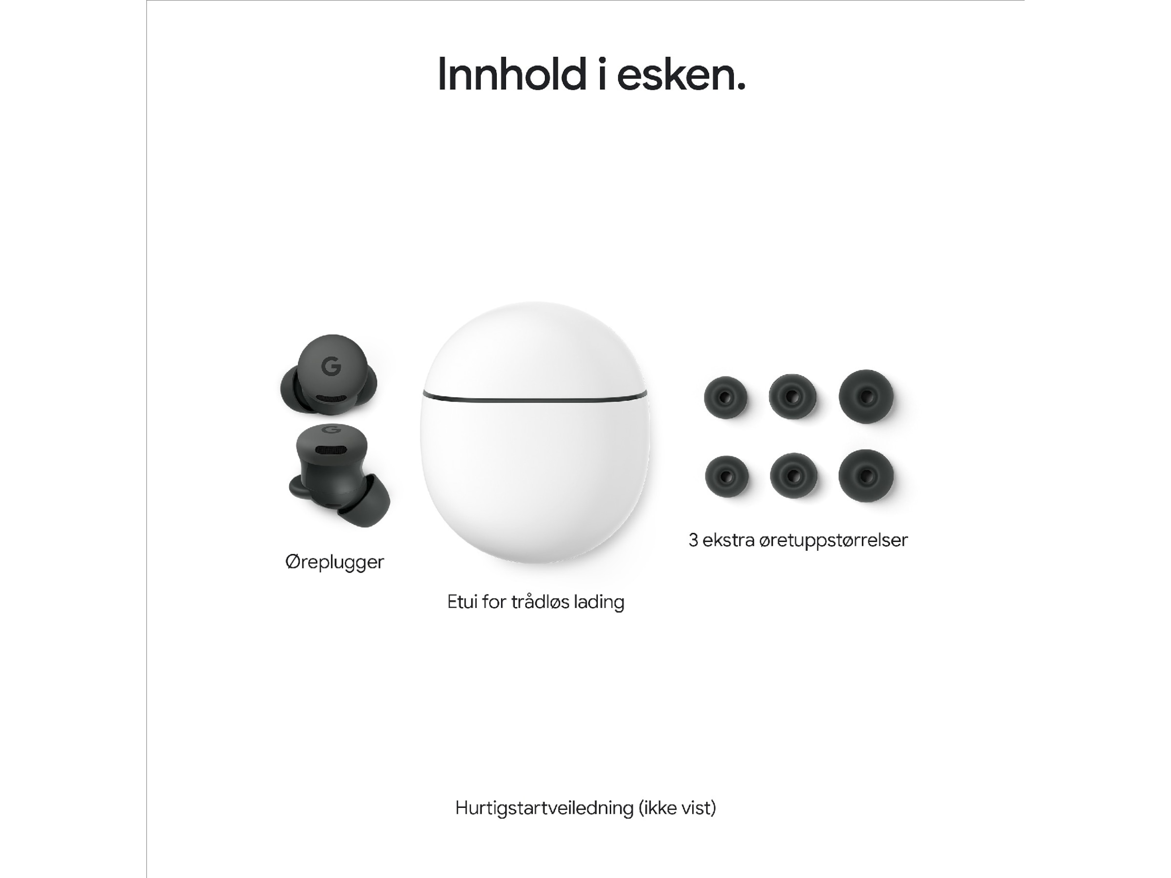 Google Pixel Buds 2a trådløse ørepropper, in-ear (hazel) Ørepropper