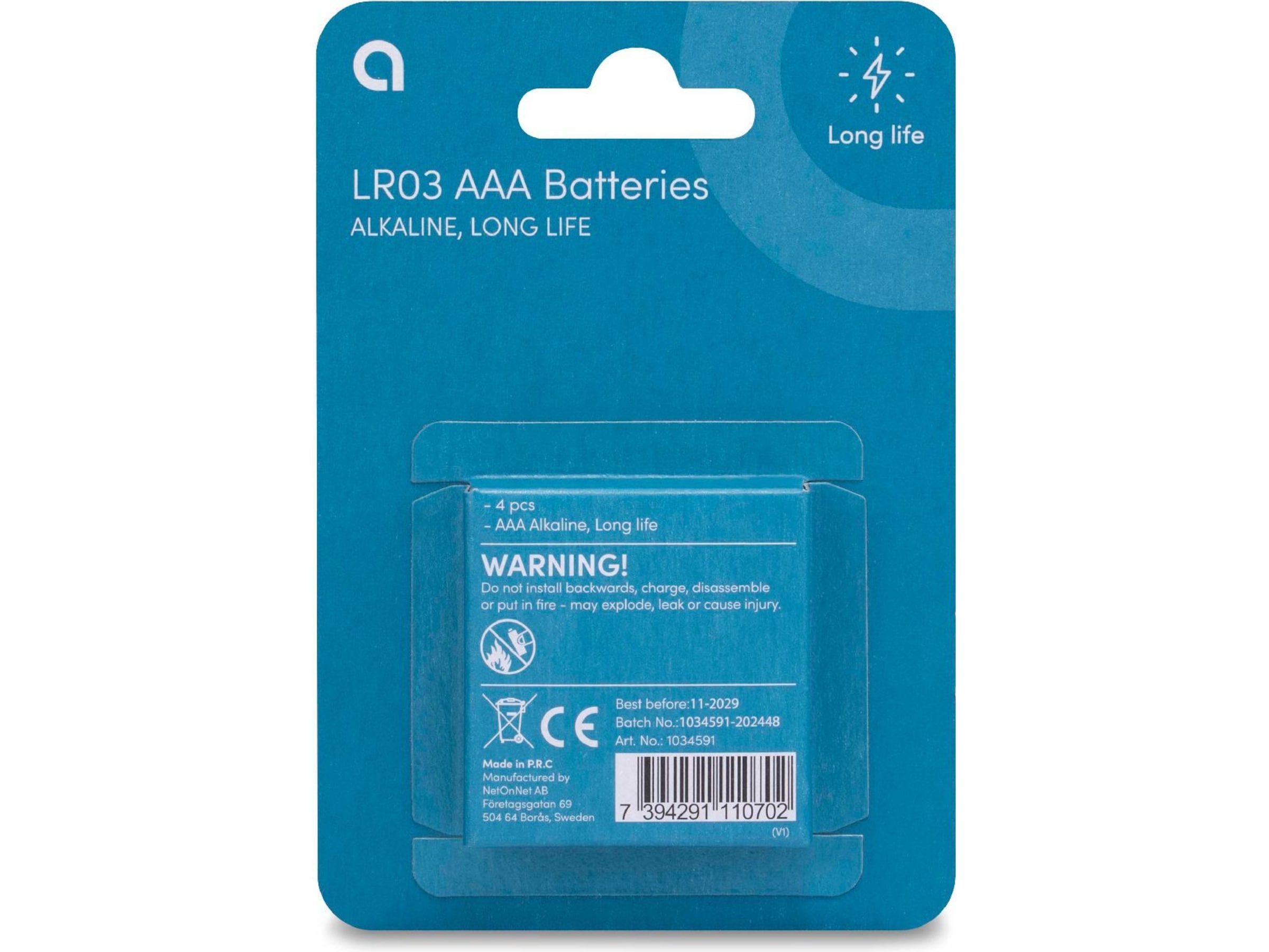 Andersson AAA-batterier, 2x4-pk Batterier til generell bruk