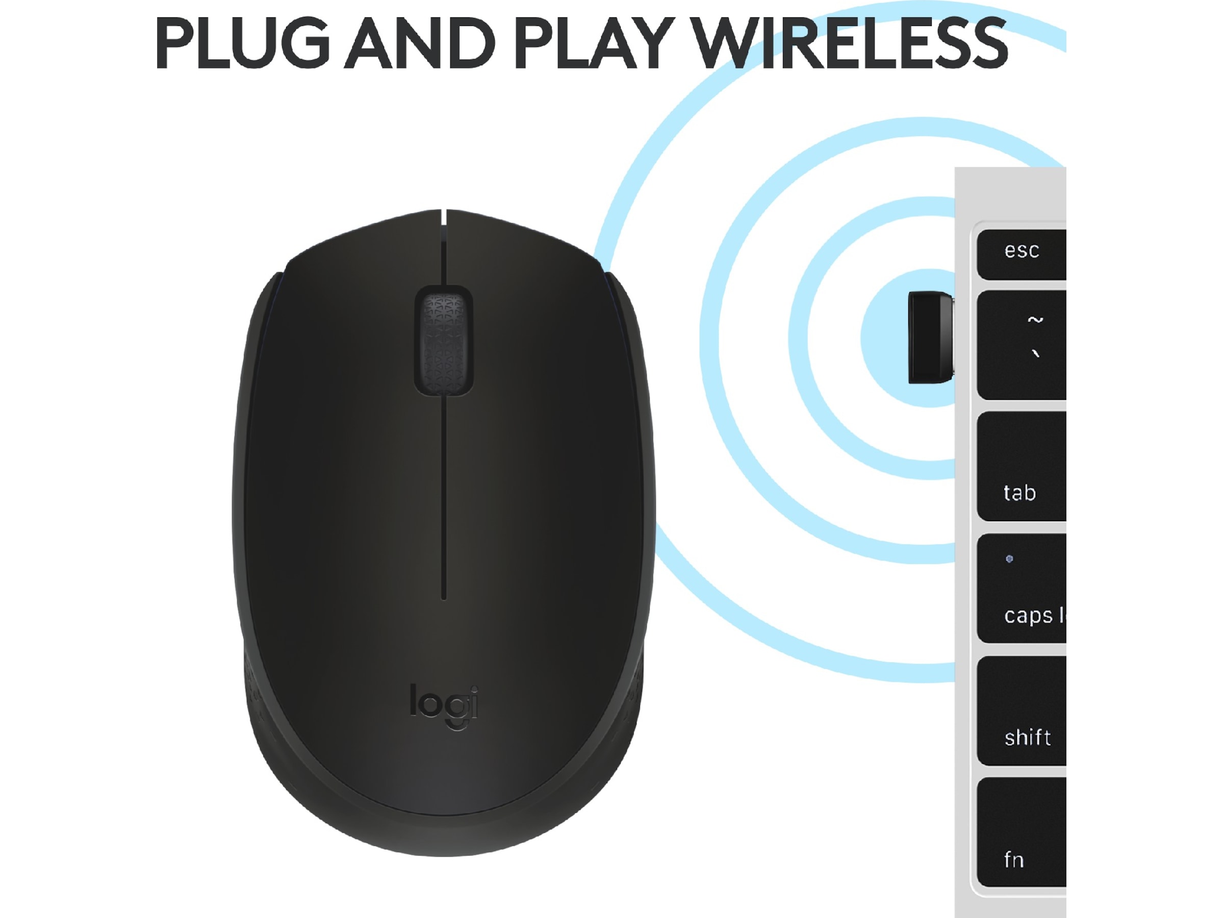 Logitech B170 Trådløs Mus Sort Mus