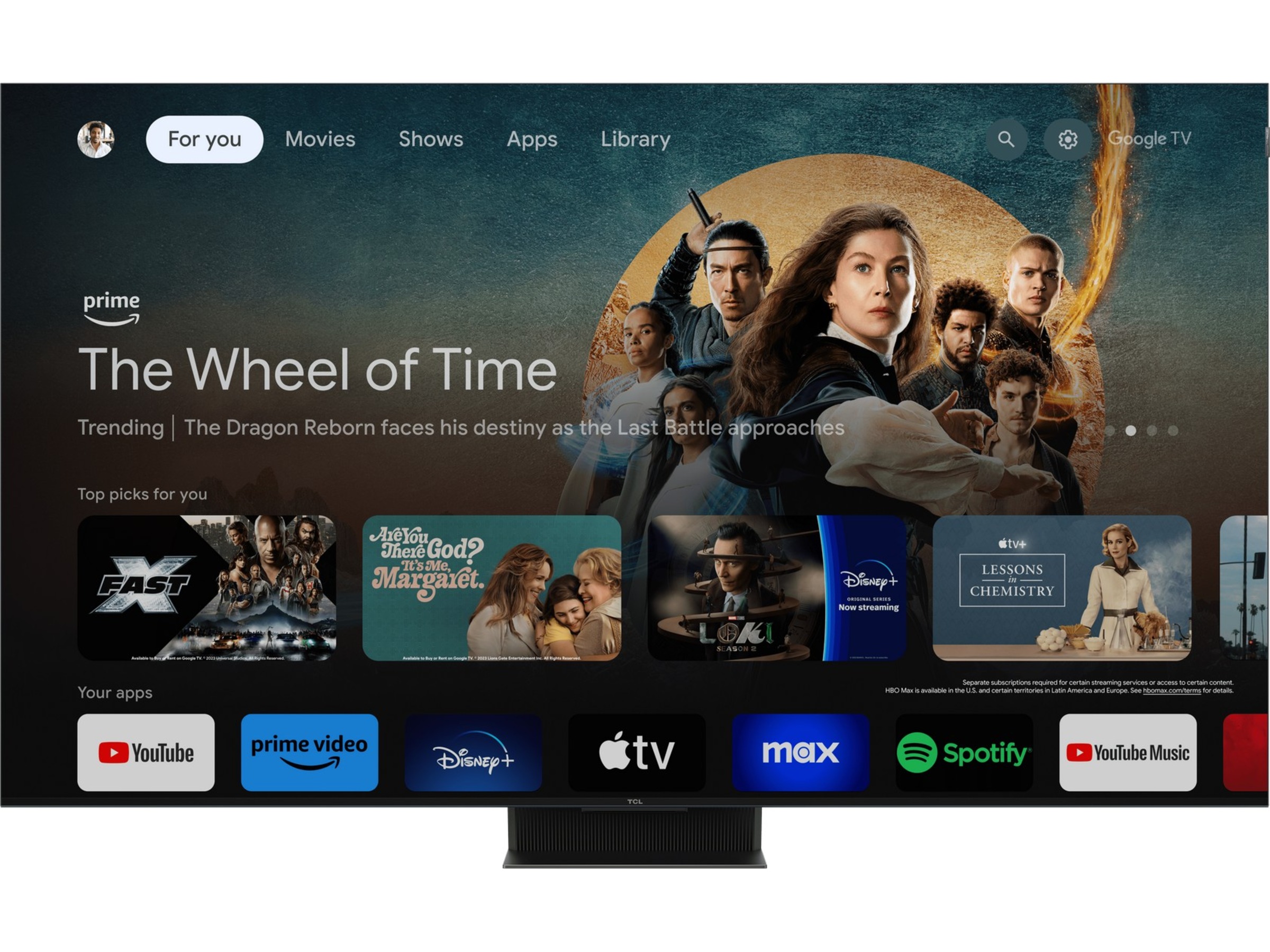 TCL 85" 85C855 QLED Pro 4K Google TV 144Hz -B-Grade Demo TV/projektor