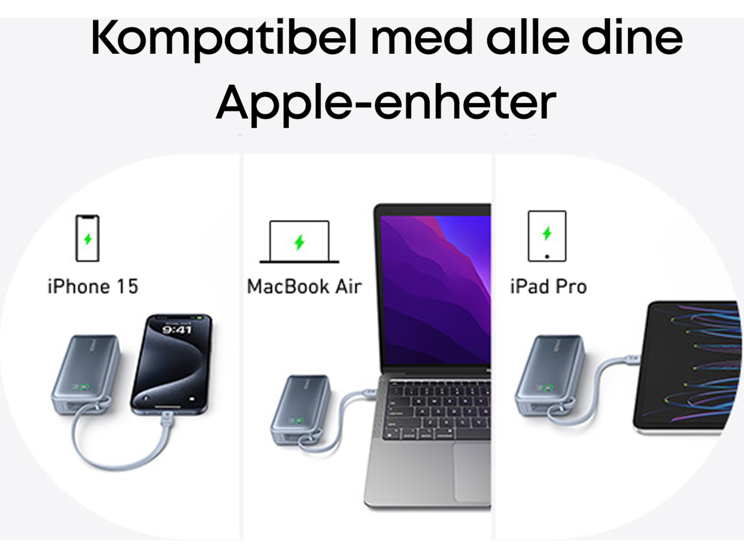 Anker 545 Nano Powerbank 10000mAh (sort) Powerbank