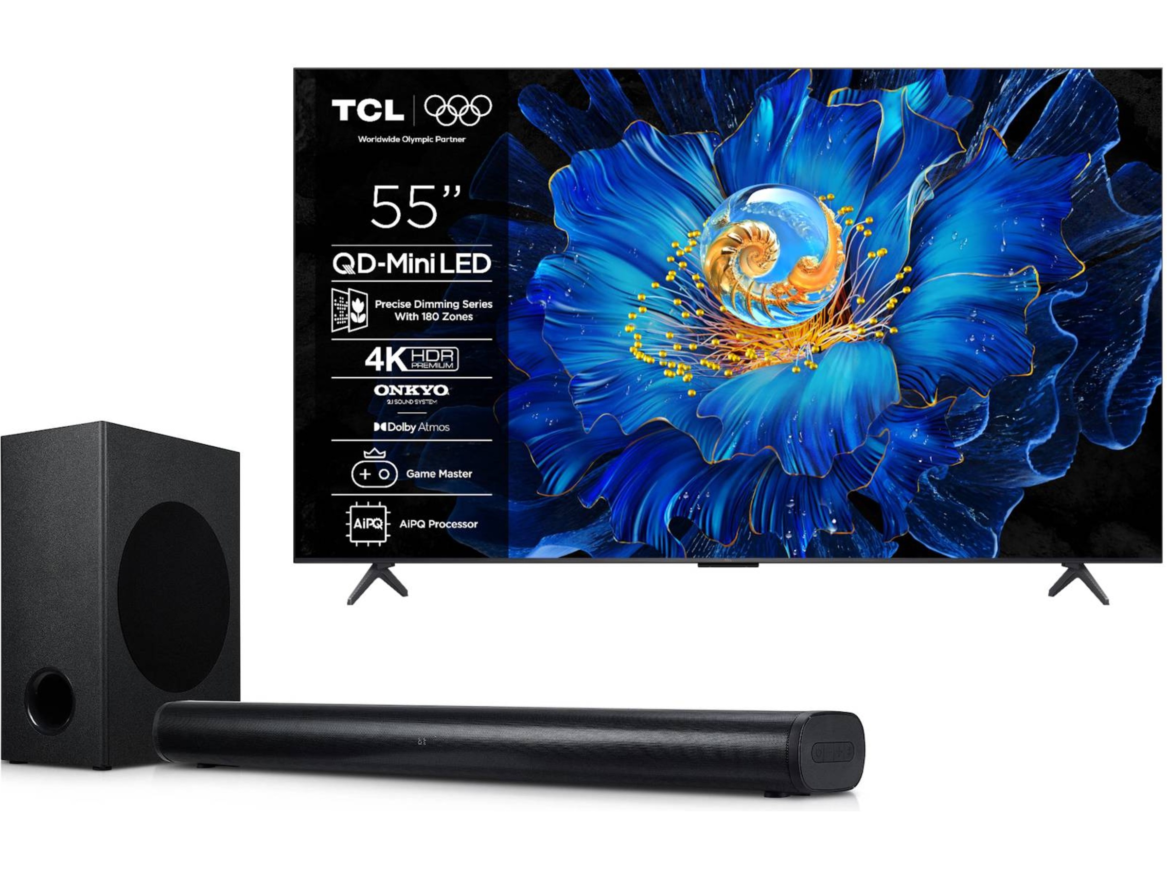TCL 55" C69KS 4K QD-Mini LED Google TV + Soundbar 70 - 79 tommer TV
