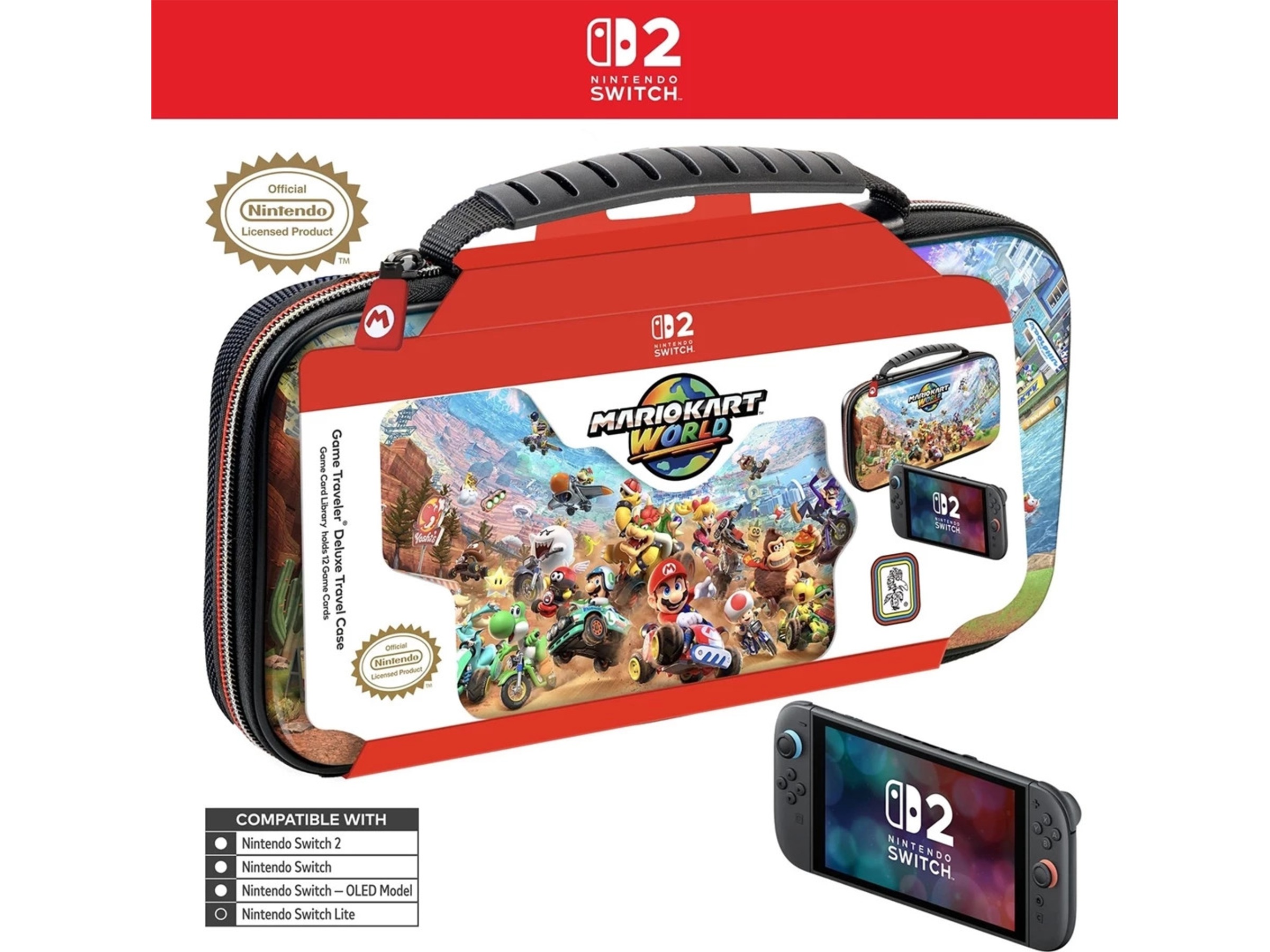 Nintendo Switch 2 Deluxe Travel Case (Mario Kart World) Tilbehør til spillkonsoller
