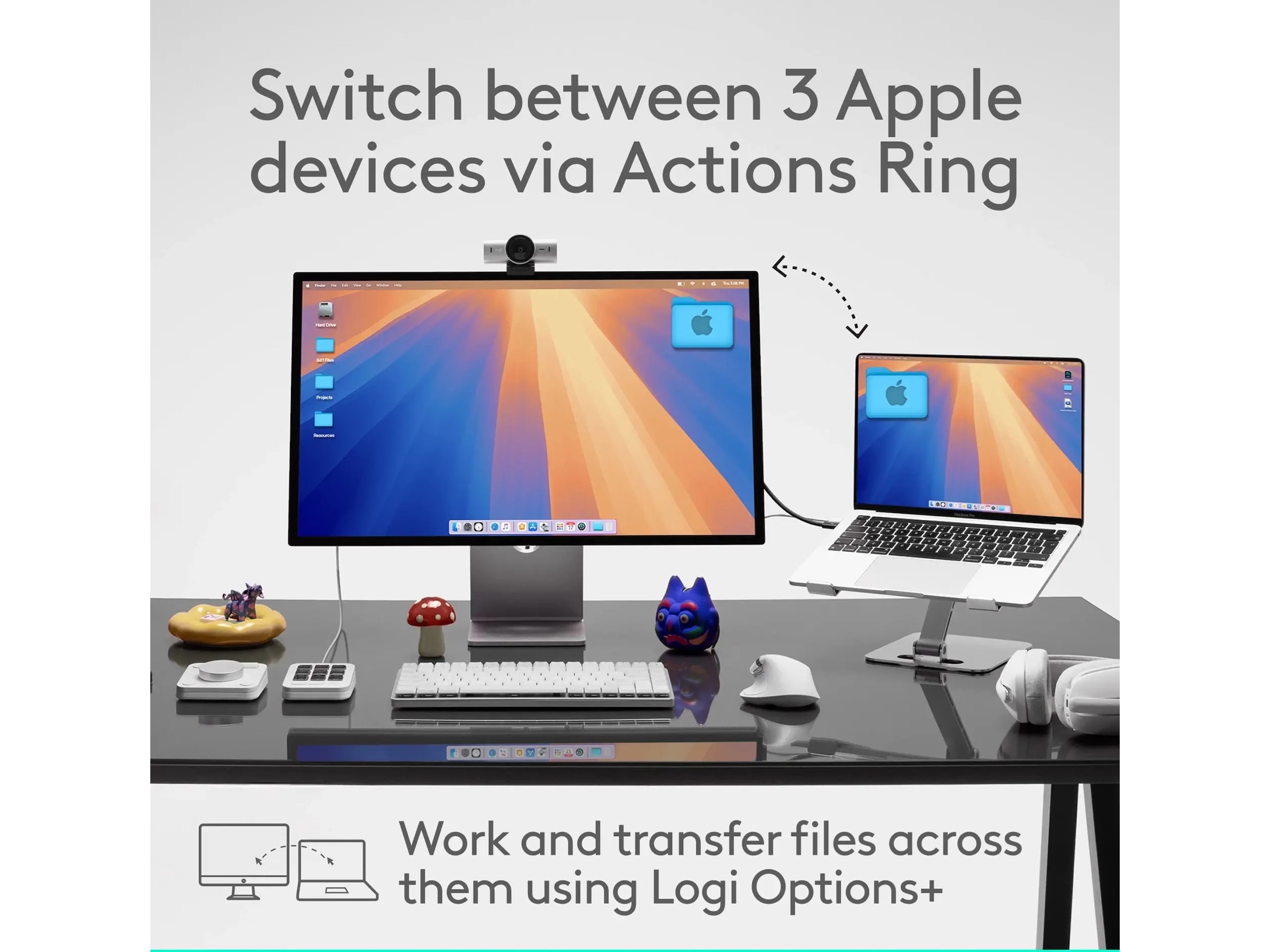 Logitech MX Master 4 for Mac Trådløs Mus (hvit sølv) Mus